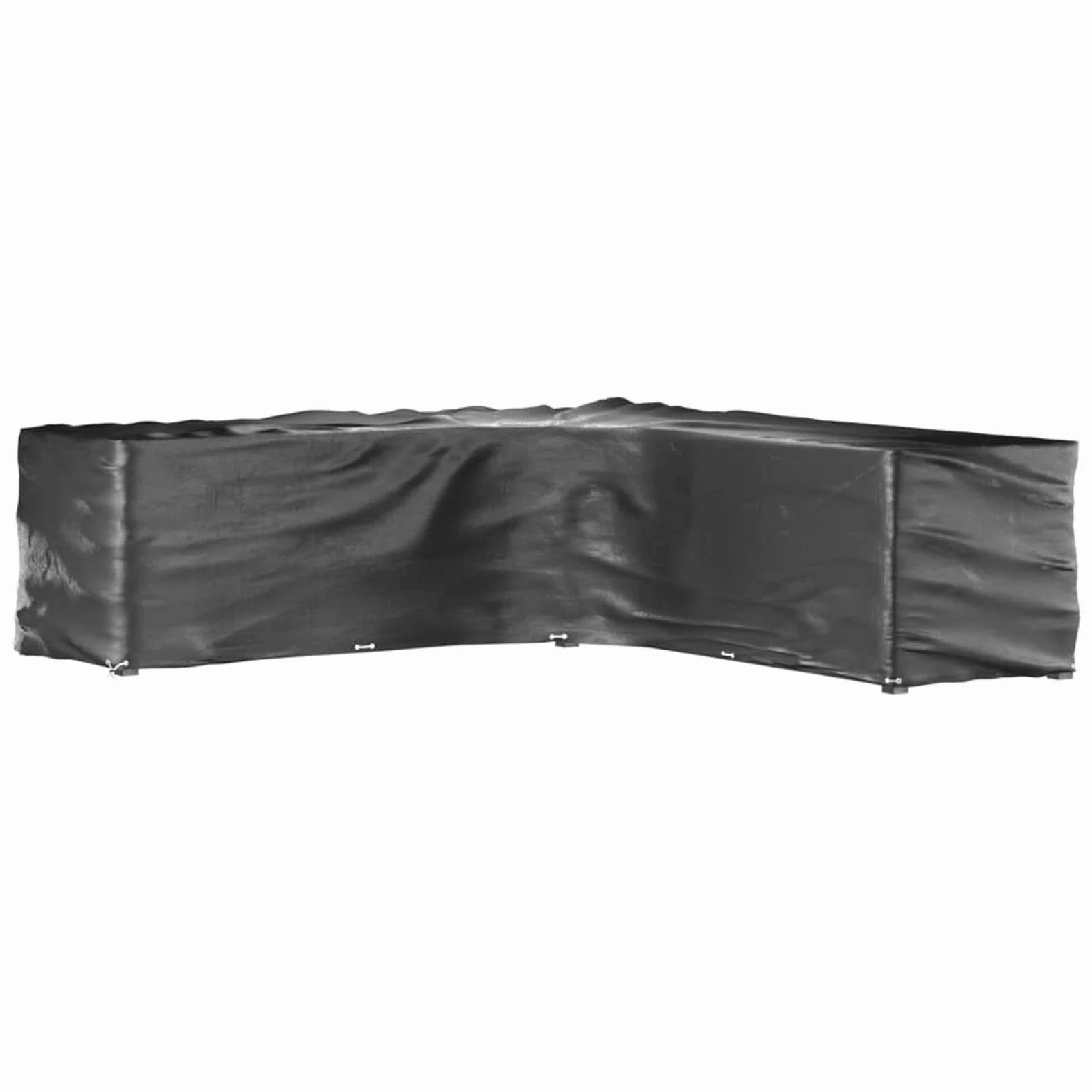Cubierta para Muebles de Jardín, Funda Impermeable con Ojales de Aluminio 300 x 300 x 90 cm PE Negro Resistente UV para Conjuntos de Ratán en Patio Exterior