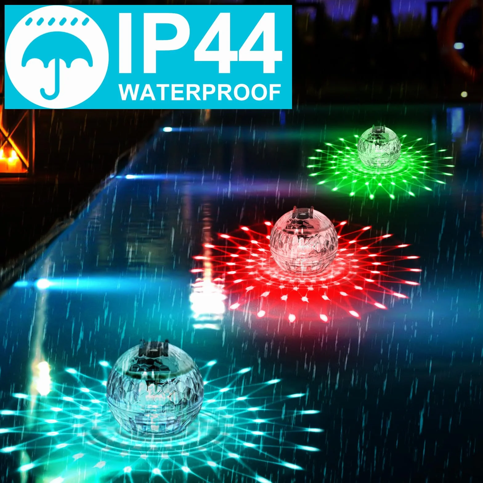 2 luces flotantes solares para piscina, 11 cm, luces solares para piscina, iluminación solar para estanque con iluminación RGB que cambia de color para piscina, fuentes