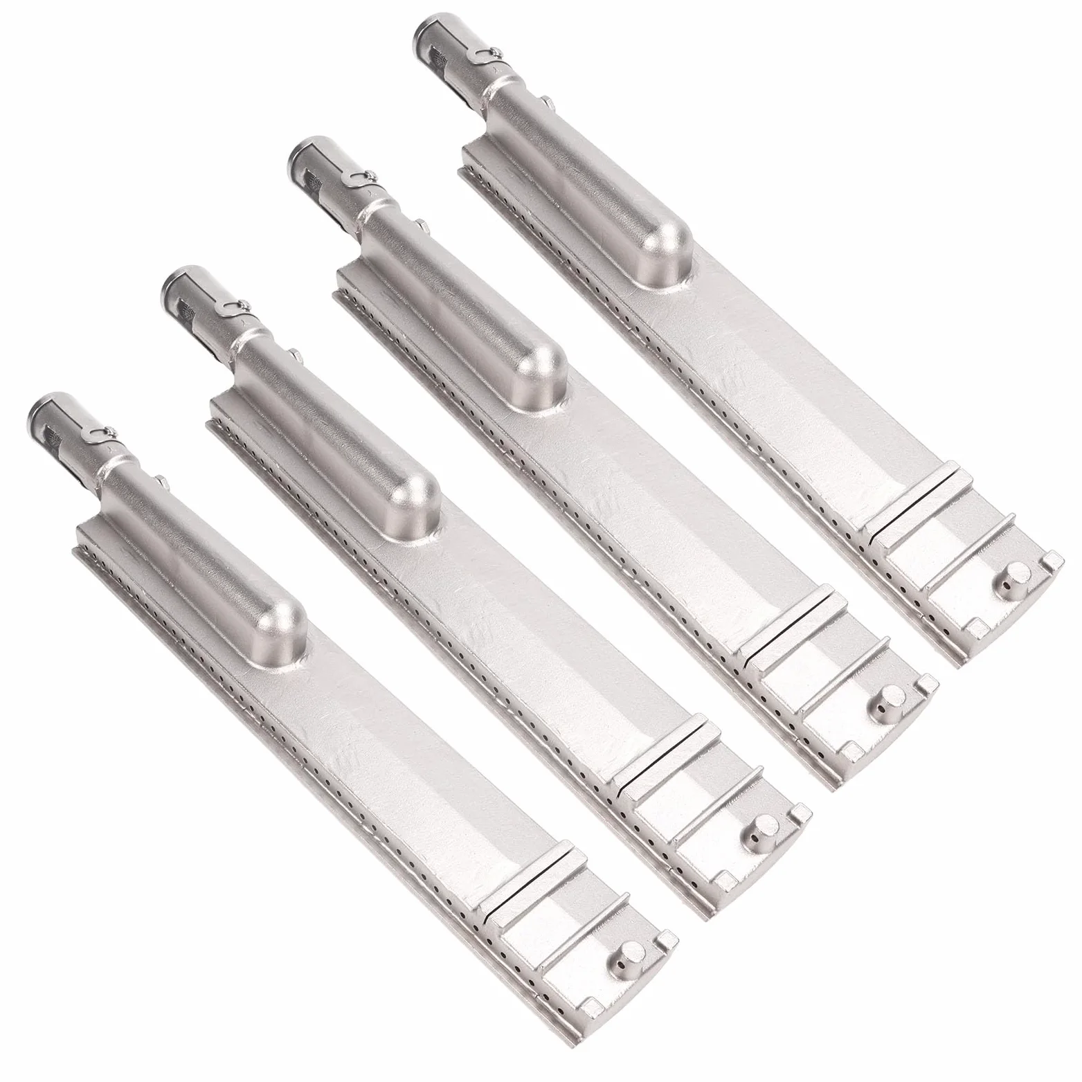 Akozon 4 PCS 304 Tubos de Quemador de Parrilla de Gas de Acero Inoxidable: Distribución Incluso de Calor, Reemplazo de Quemador de Parrilla Resistente Al Calor para Varias Marcas