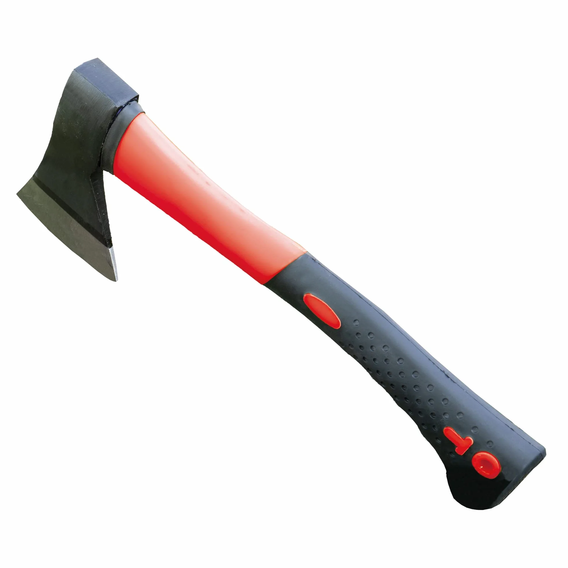 Amig - Hacha Pequeña y Portatil - Hacha para Cortar Leña con Mango de Nylon y Goma y Hoja de Acero - Herramientas para huerto Ligeras y de Fácil Manejo en Color Rojo-Negro - Peso - 500gr.