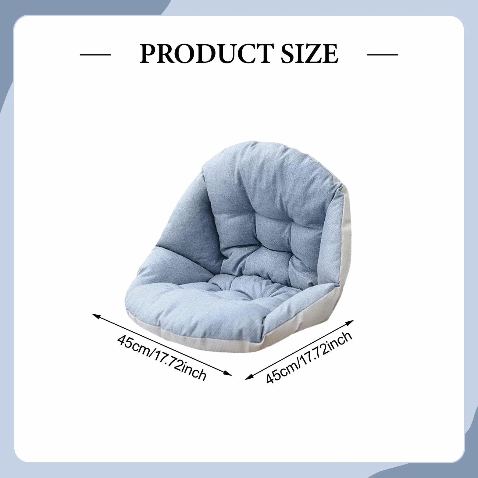 Colcolo Cojín de Respaldo para Silla de Columpio, Multifuncional, Cojín para Sillón, Cesta Colgante, Jardín y Porche, Azul