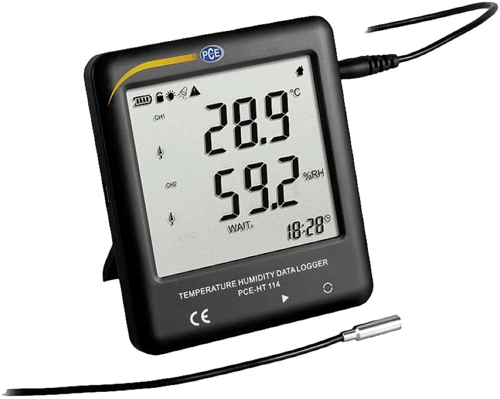 PCE Instruments Termohigrómetro registrador de temperatura y humedad PCE-HT 114 - PCE Instruments