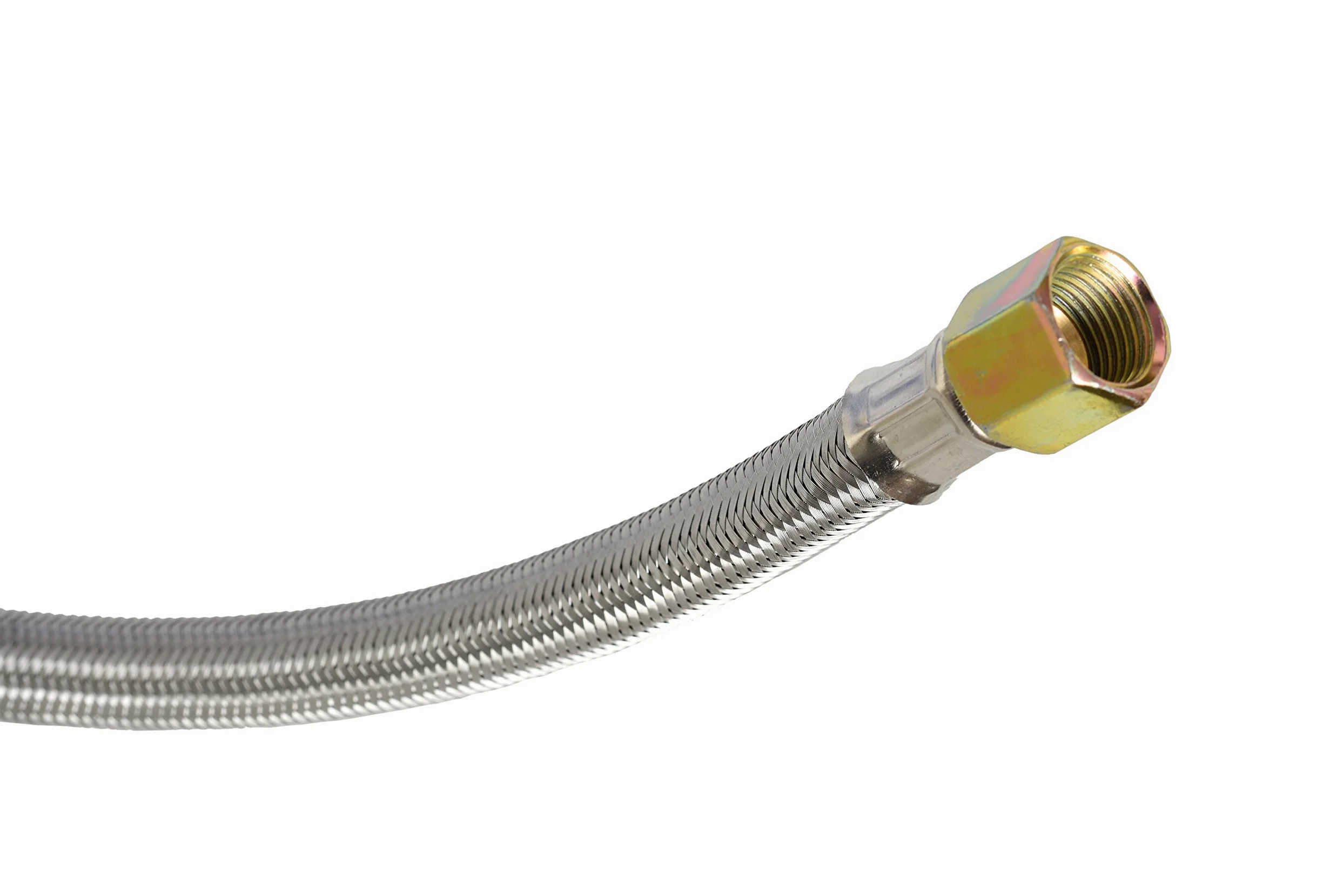 Flame King SS-QCC-3/8 - Regulador universal de propano QCC1 de baja presión de 5 pies con manguera trenzada de acero inoxidable para la mayoría de parrillas de gas LP, calentadores y mesas de hoguera,