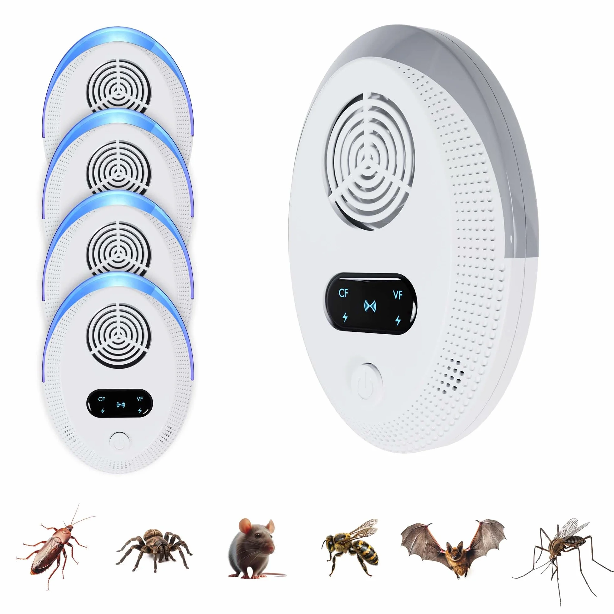 Repelente Ultrasonico de Plagas Cucarachas Roedores Ratas Mosquitos Avispas
