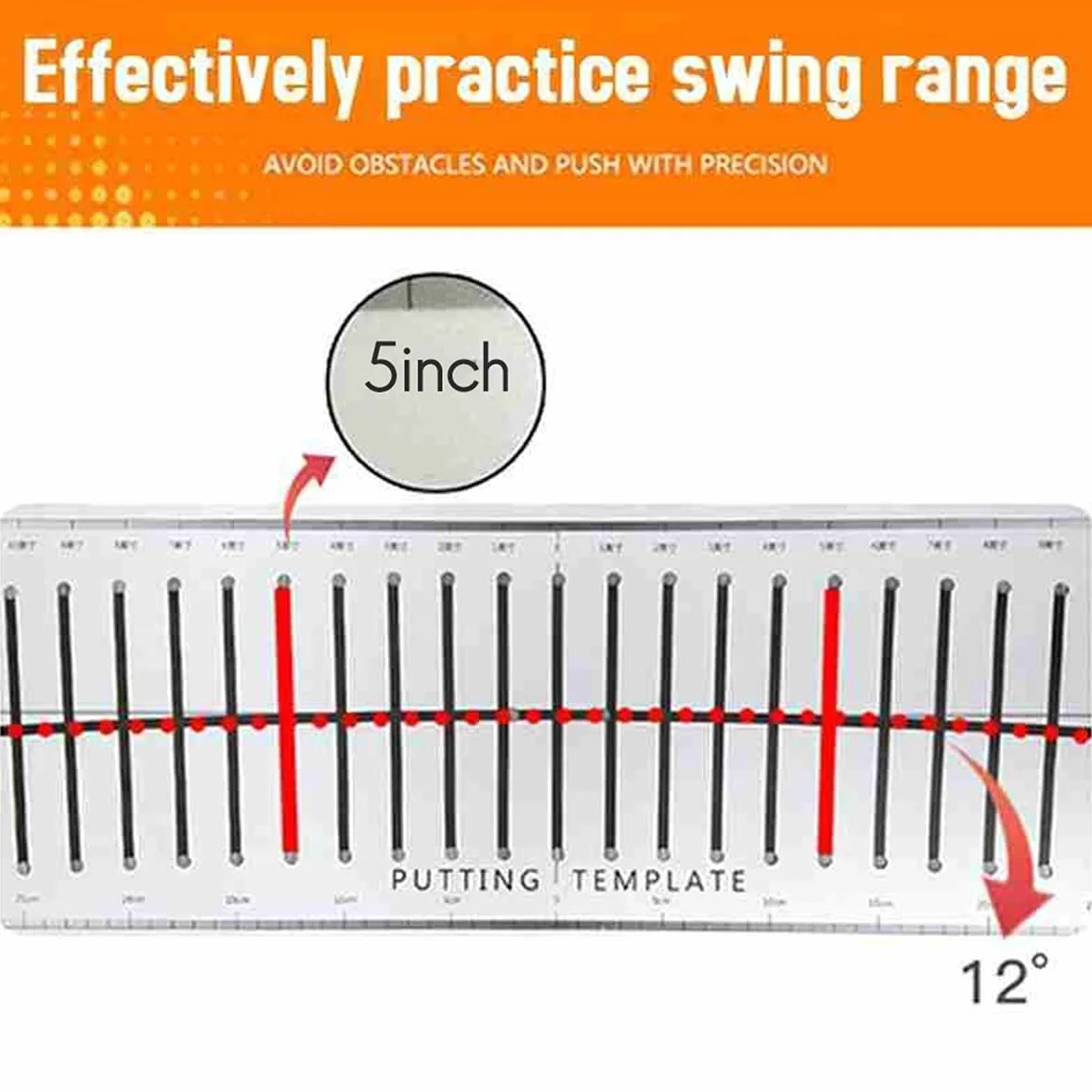 Entrenador de Putter de Golf, Equipo de Pista de Putting Verde de Interior, Manta de Ayudas de Entrenamiento con Línea de Objetivo