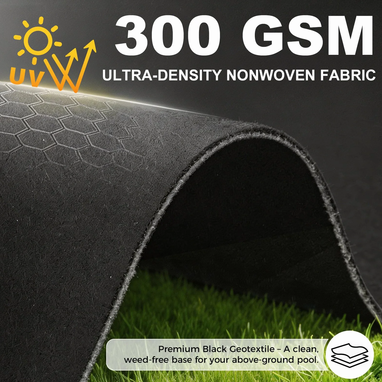 Base Redonda para Piscina de, Tapiz para Piscina Protector de Suelo, Resistente sin Costuras, contra Rayos UV y Resistente al desgarro Lona de Suelo precortada para Piscinas de pie y jacuzzis