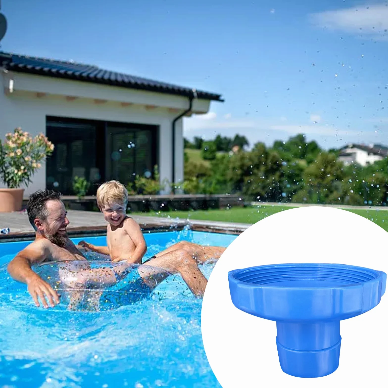 2 pcs Adaptador para manguera de skimmer, pequeño adaptador de manguera de filtro, para piscina sobre el suelo Skimmer Kit