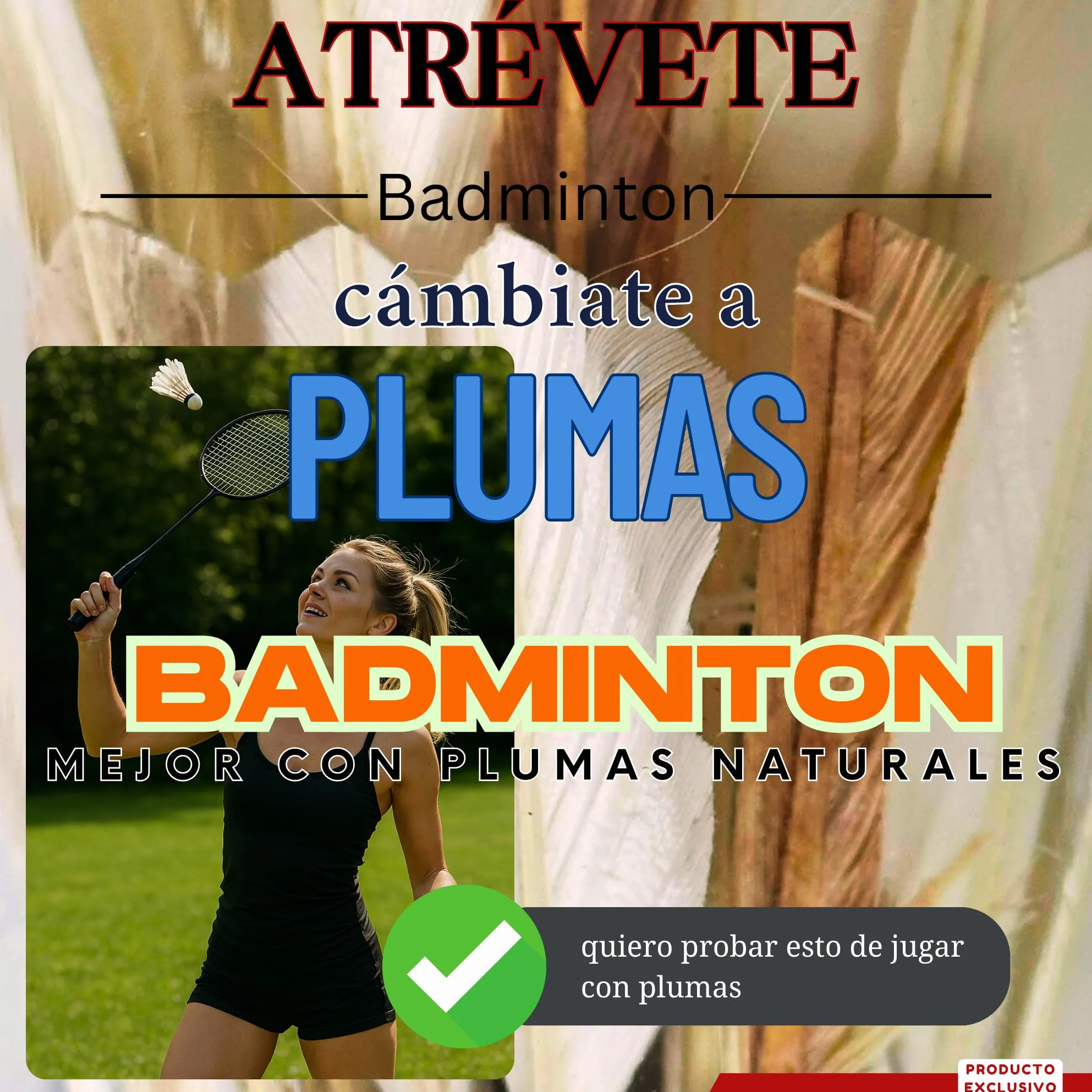 Pelotas Bádminton Pluma Natural Profesionales Resistentes Set 6 Pack Entrenamiento