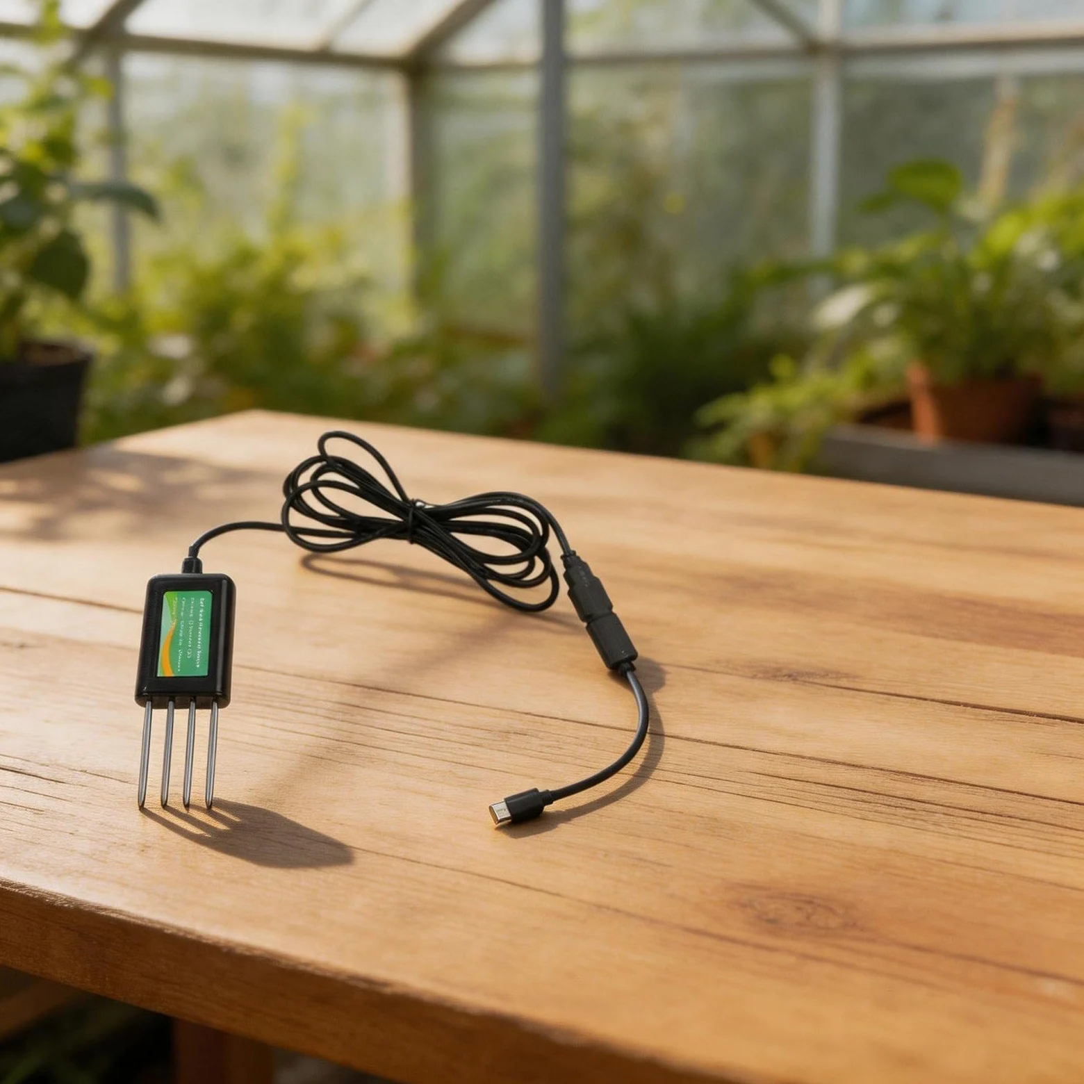 Medidor de humedad del suelo, monitor digital USB de agua para plantas, probador de pH NPK, sensor de temperatura de salinidad para interiores y exteriores, jardín, agricultura, hidropónico, sonda