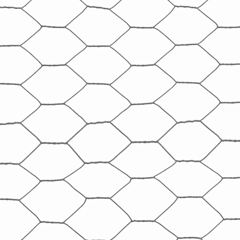 Alambrada de gallinero acero revestimiento PVC gris 25x1 m, Malla metálica para gallinero, Red de gallinero de acero, Alambrada de gallinero de acero resistente para proteger a tus aves de corral