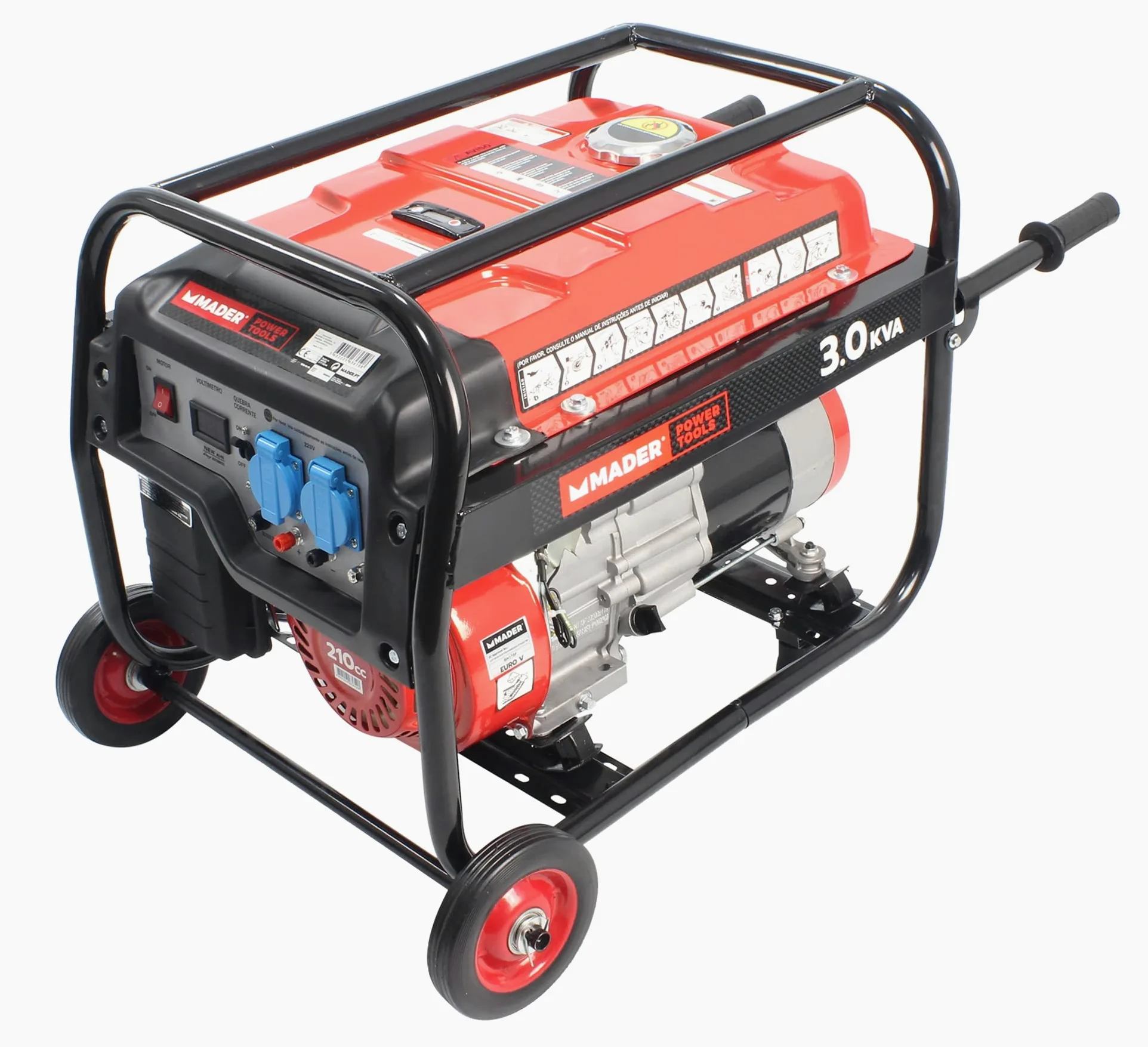 Mader Power Tools 63610 Generador Monofásico, Avr, 3.0Kva, 15L