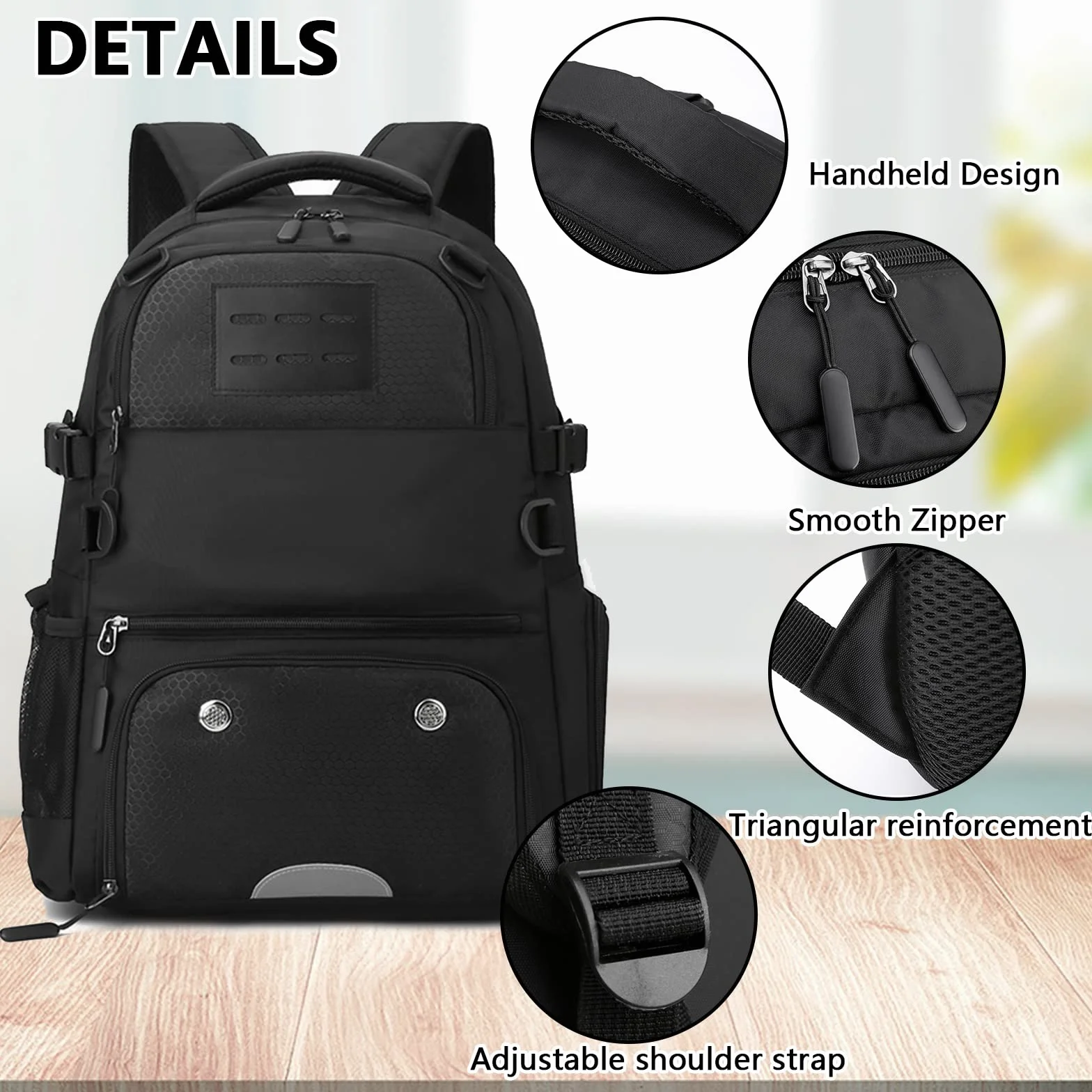 Mochila De Baloncesto con Bomba De Bola Manual y Cabina De Zapatos 15,6 Pulgadas