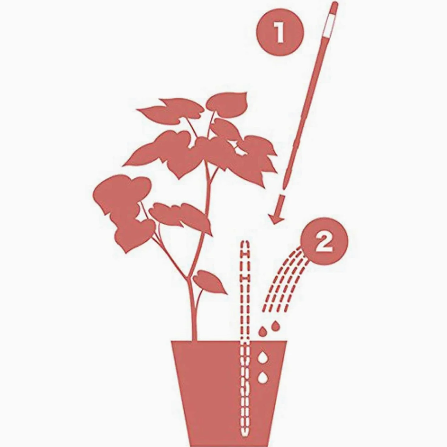 IPPINKA Sustee Aquameter, juego de 4, sensor de humedad del suelo para plantas, (blanco, mediano)