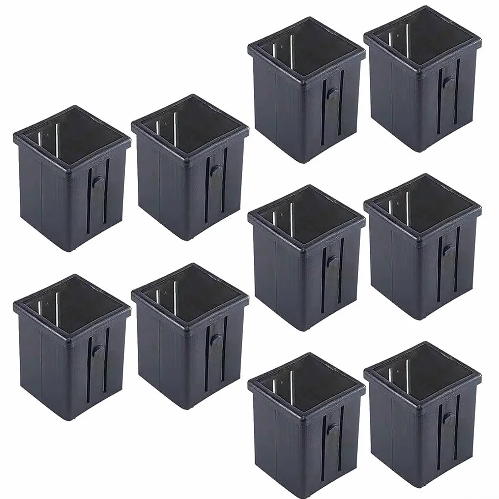 Paquete de 10 insertos cuadrados de tubo convertidor, adaptador interior de plástico reductor de 40 x 40 mm a 30 x 30 mm para tubos deslizantes de equipos de fitness, ajuste de altura a