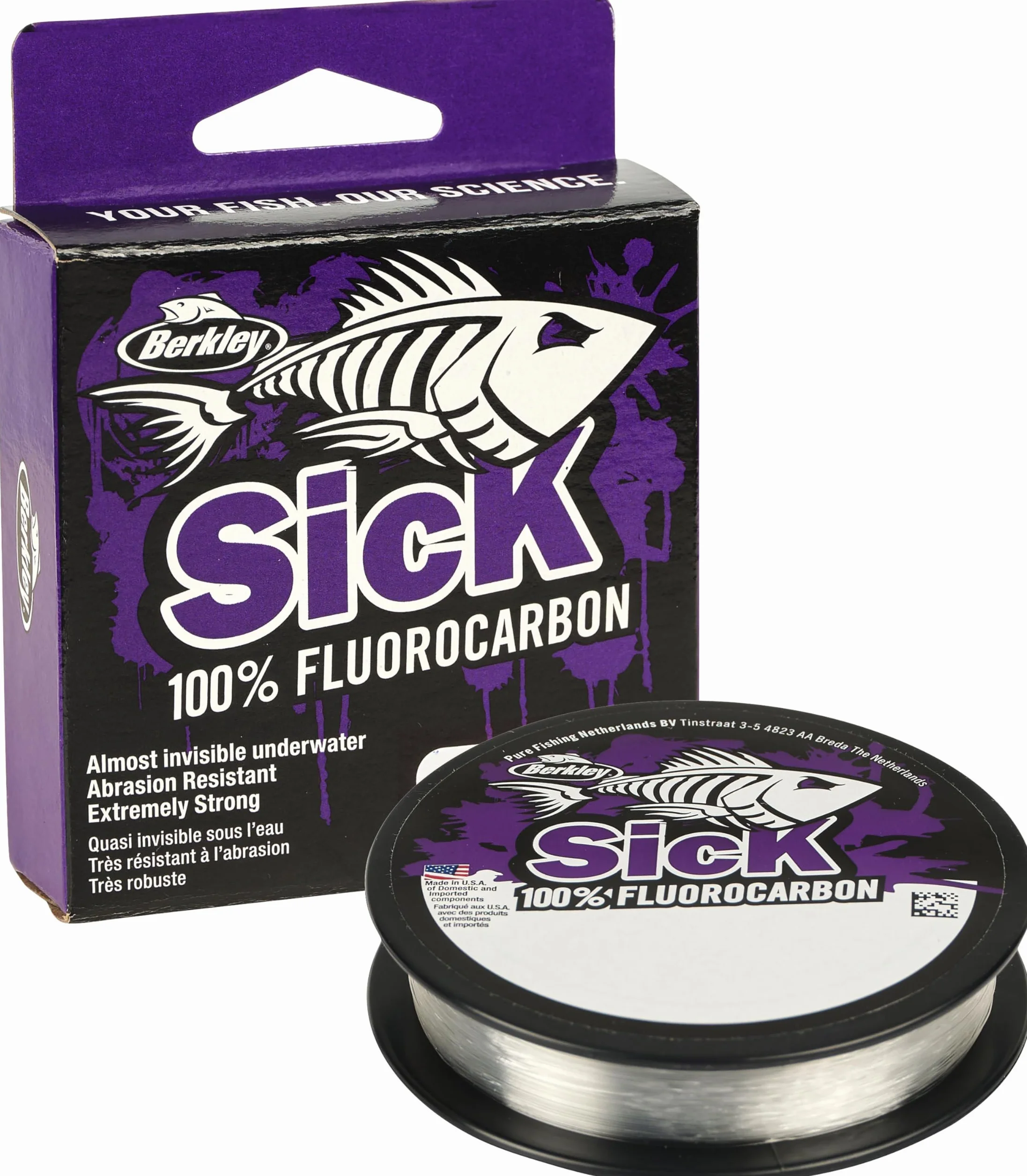 Berkley Sick Fluorocarbon Leader Línea de Pesca Carbono Fluorado Transparente 50m 40m Agua Dulce y Salada