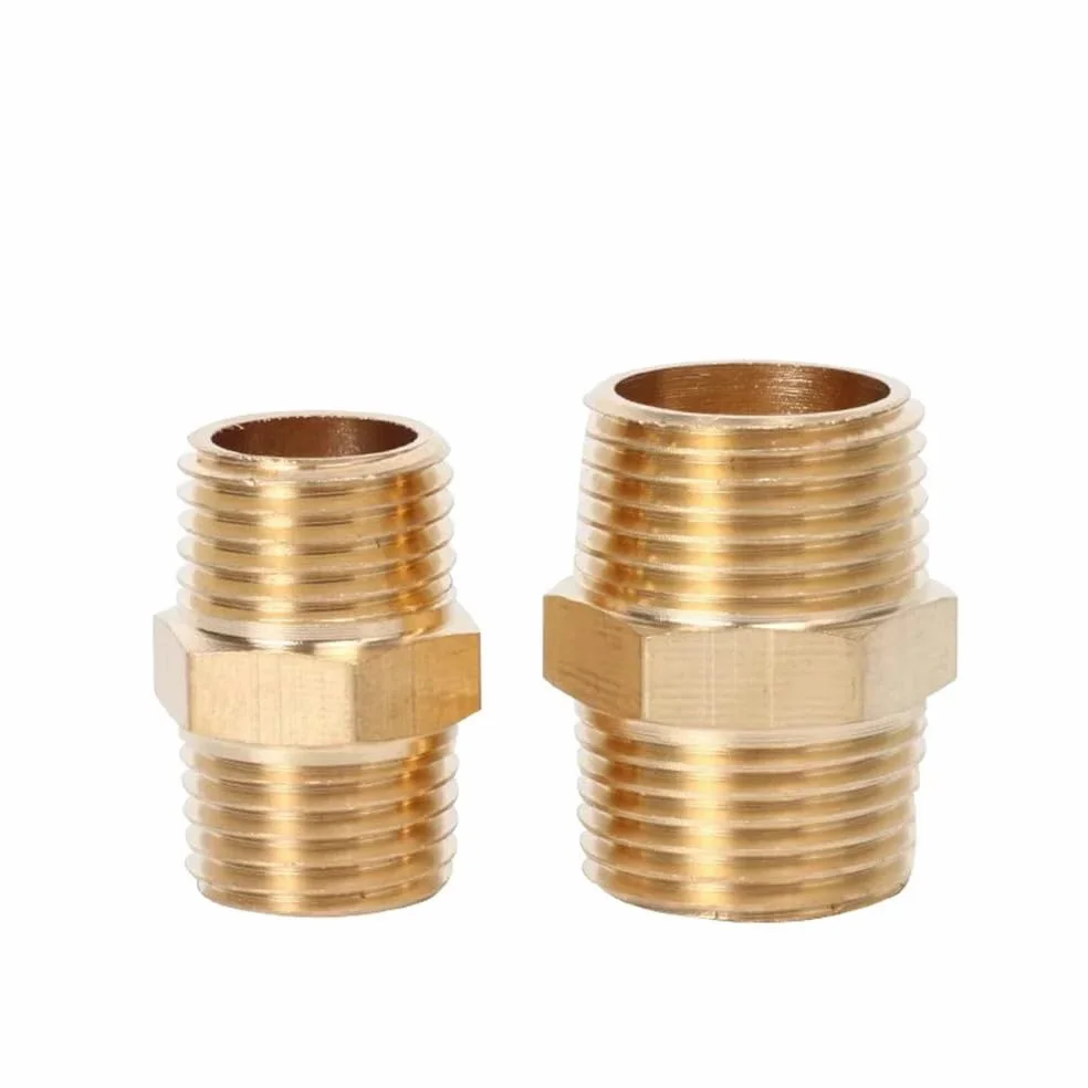 Racores de latón para mangueras, Adaptador de acoplador hexagonal for tubería de latón BSP de 1/8, 1/4, 3/8, 1/2, 3/4 y 1 pulgada, casquillo reductor.(3l4 to 1,50 pcs)