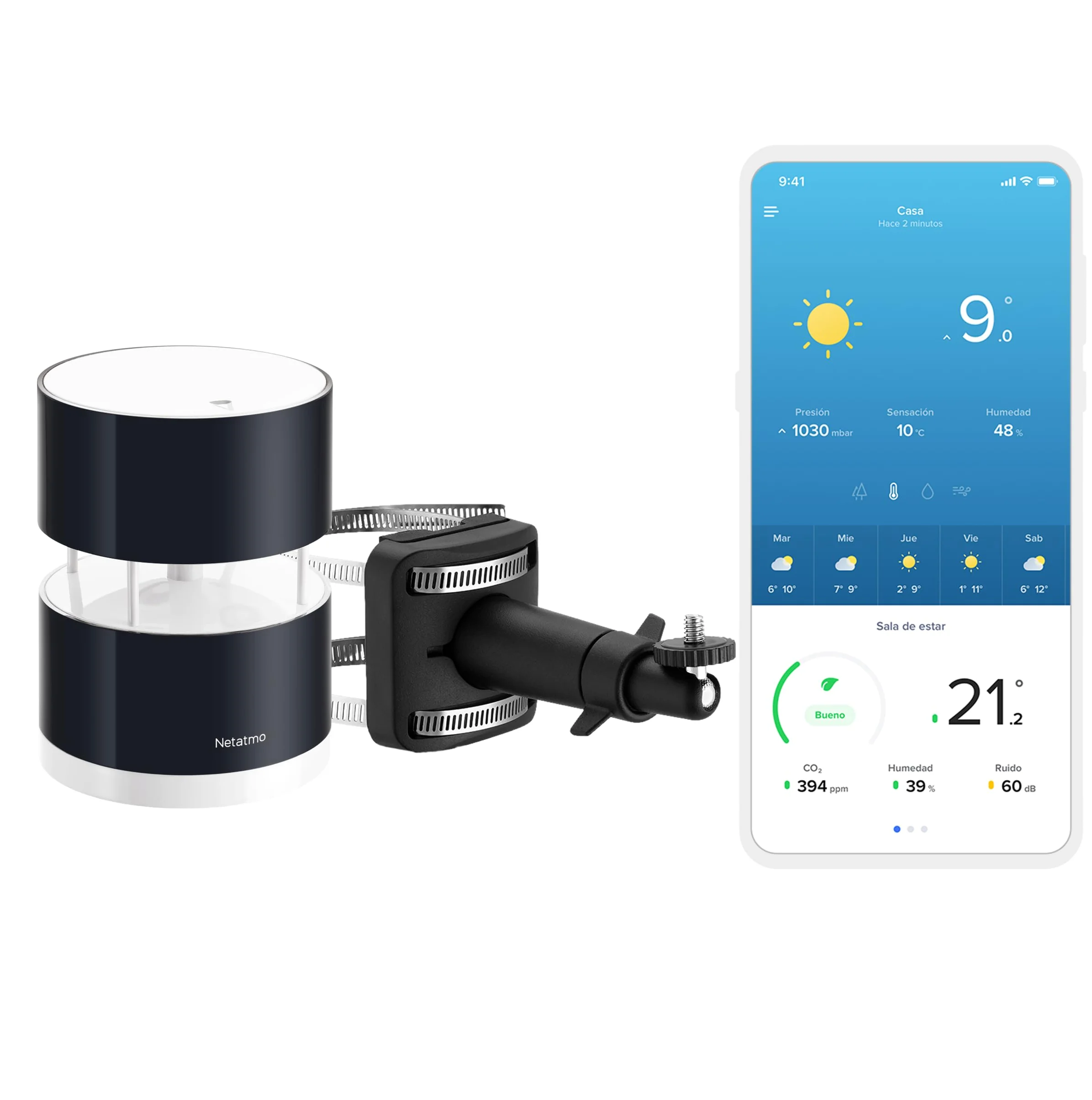 Netatmo Pack Anemómetro para la Estación Meteorológica + Soporte