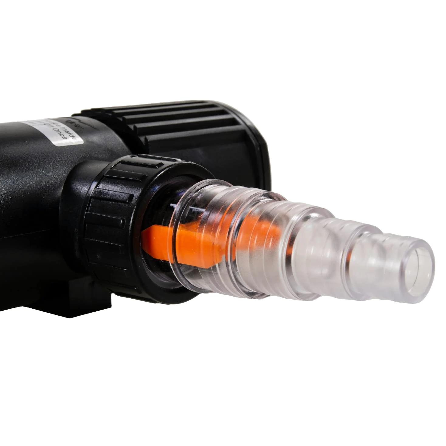 AquaForte GUV-211 UV-C, máx. Estanque 12 m³, Flujo máximo 1,7 m³/Hora, 11 W, Carcasa con conexión Quick Lock, Equipado con 3 Conexiones: 3 boquillas de Manguera 20/25/32/40 mm y Vidrio de visión UV