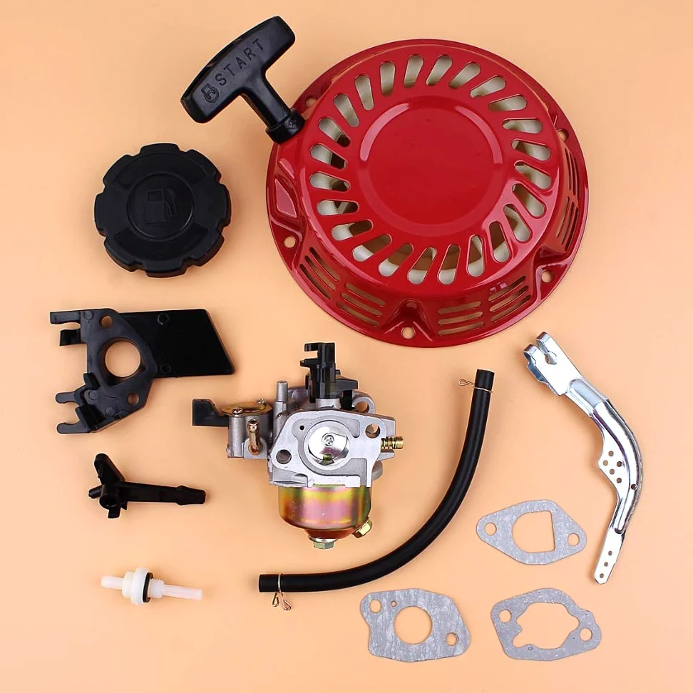 Tiempo Beixi Cap gobernador del arrancador de Retroceso del Tanque de Combustible del carburador Kit de Brazo for Honda GX160 GX200 168F Motor de Gasolina generador 16100-ZH8-W61