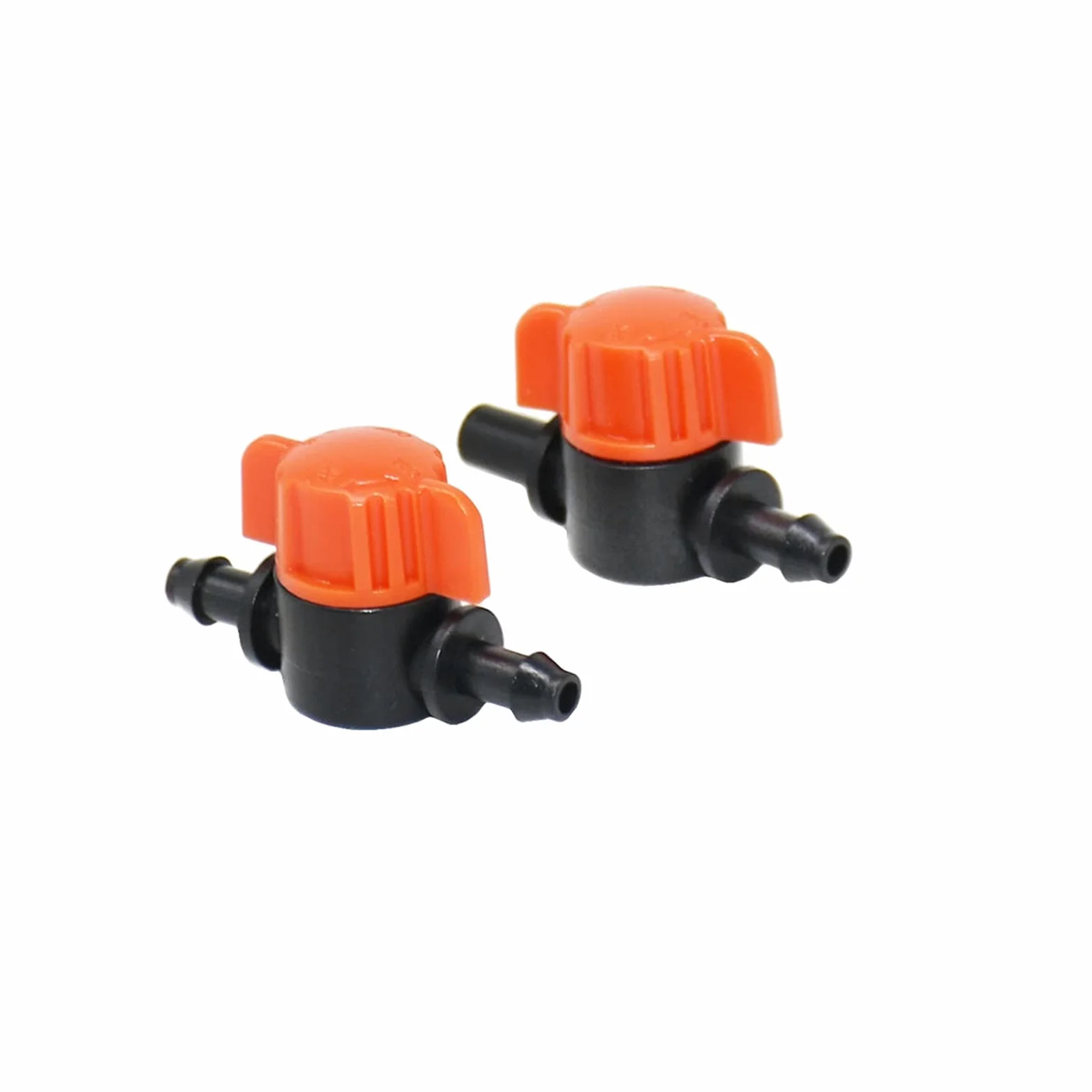 Accesorios para tuberías de riego, Accesorios for riego por Goteo, 100 Unidades, miniválvula de Acoplamiento Cierre, Conector for Manguera 4/7mm, grúa GardIrr, latón