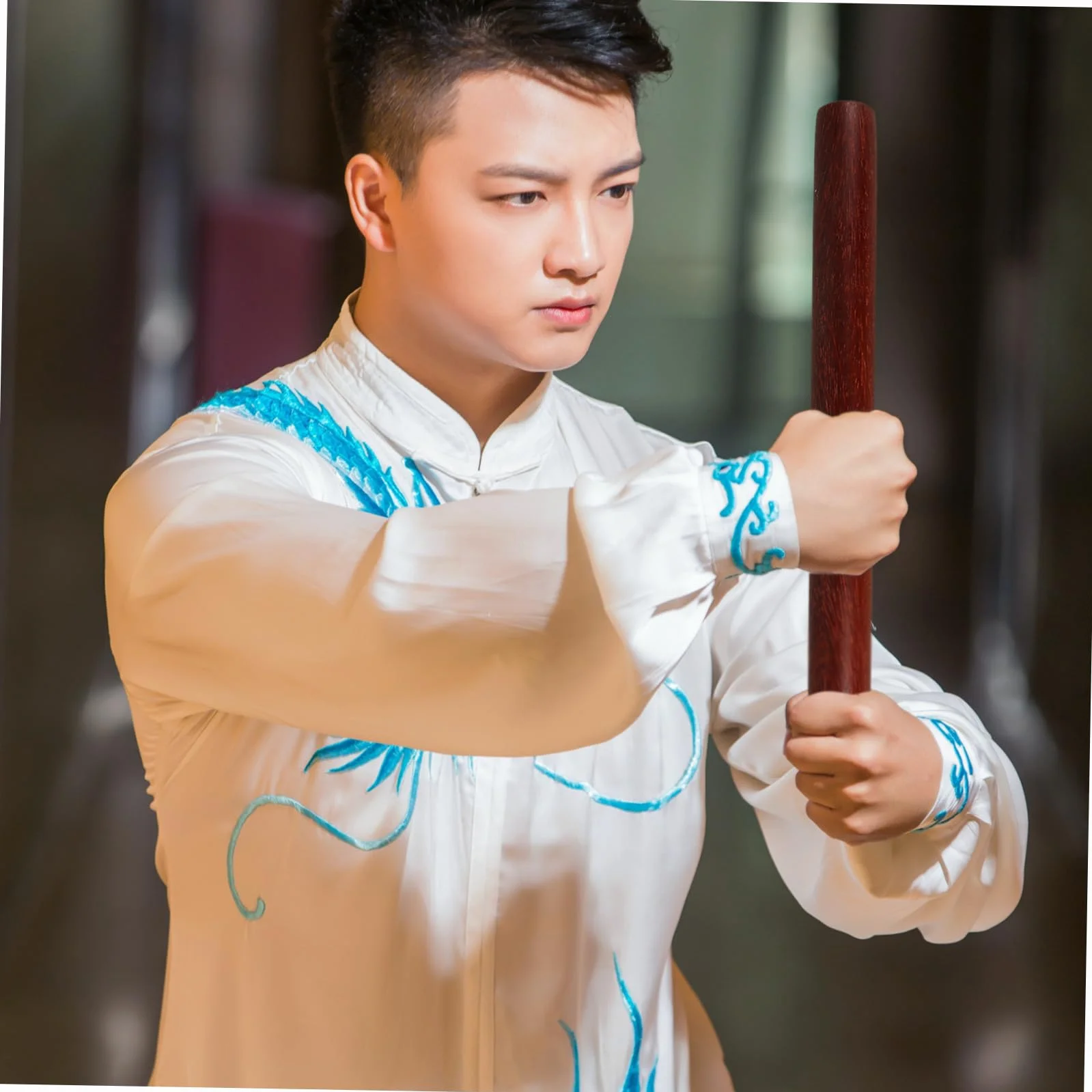 Bastón de Tai Chi Portátil Resistente al Desgaste 12.99in para Ejercicio al Aire Libre Kung Fu
