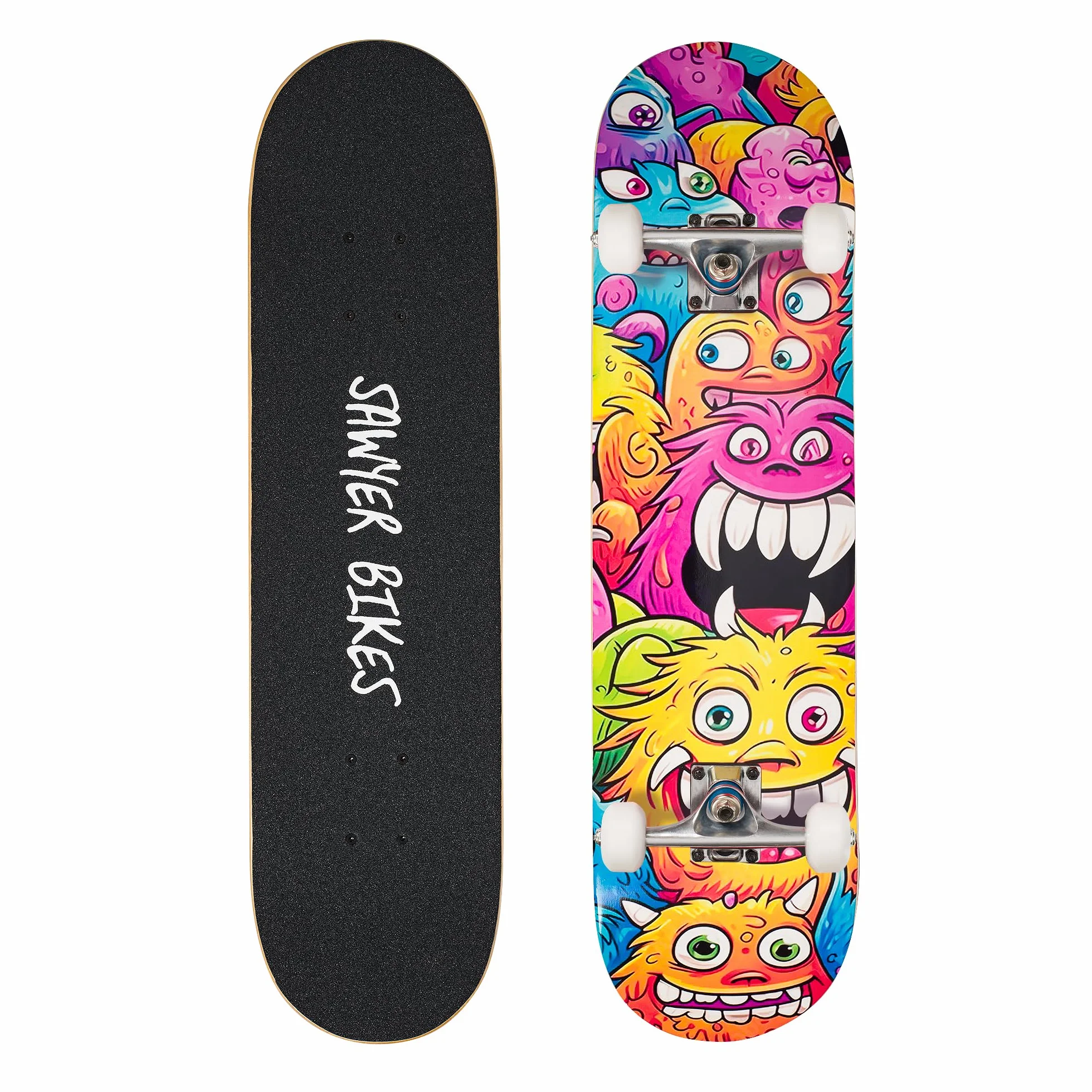 Sawyer Bikes Monopatín Skateboard 78cm x 20cm Niños Adolescentes