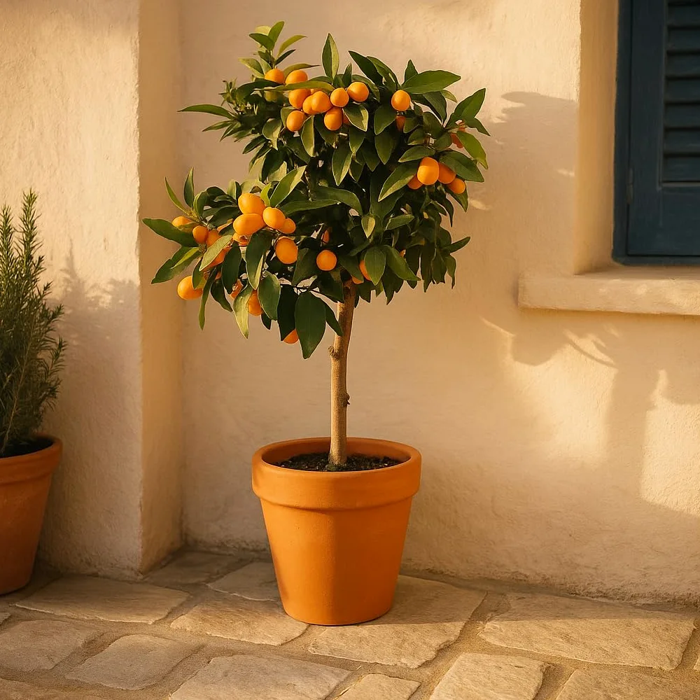 Garden Center Shop | Kumquat en Maceta 80 cm | Naranjo Chino Fortunella Japonica | Frutal Decorativo | Ideal para Jardín, Terraza o Interior