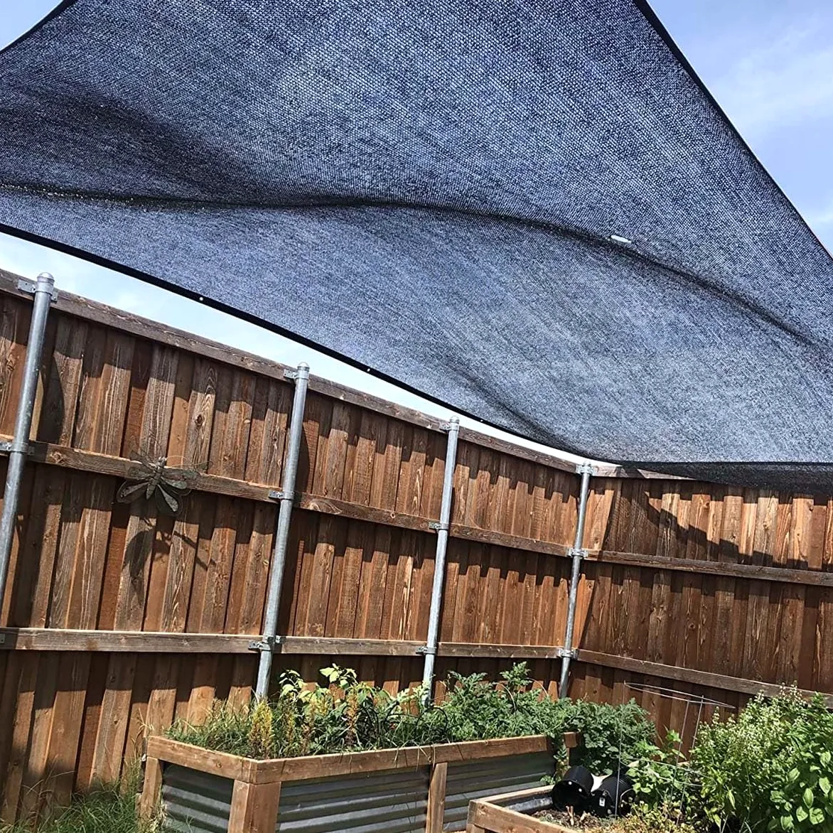Tela de sombra con 90 % de protección UV, lona de malla de polietileno de alta densidad resistente de 30 x 50 pies para invernadero de jardín, ojales reforzados, ideal para privacidad de plantas y