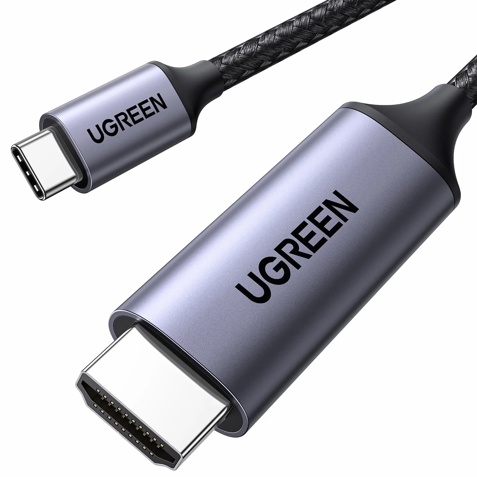 UGREEN Cable USB C a HDMI 4K@60Hz UHD USB 3.0 Adaptador Tipo C a HDMI Compatible con iPhone 17 Pro Max Mac mini M4 Pro Max iPad Pro Air Galaxy S24 2M