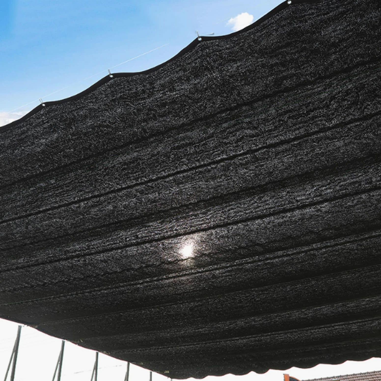 Toldo Parasol Camping Sombra Solar Malla Sombreadora Sun Net Toldo Vela de Sombra Negra Solar Sombra Paño Malla de Ocultación para Malla sombreadora en Jardín (6x8m(19.69x26.25ft))