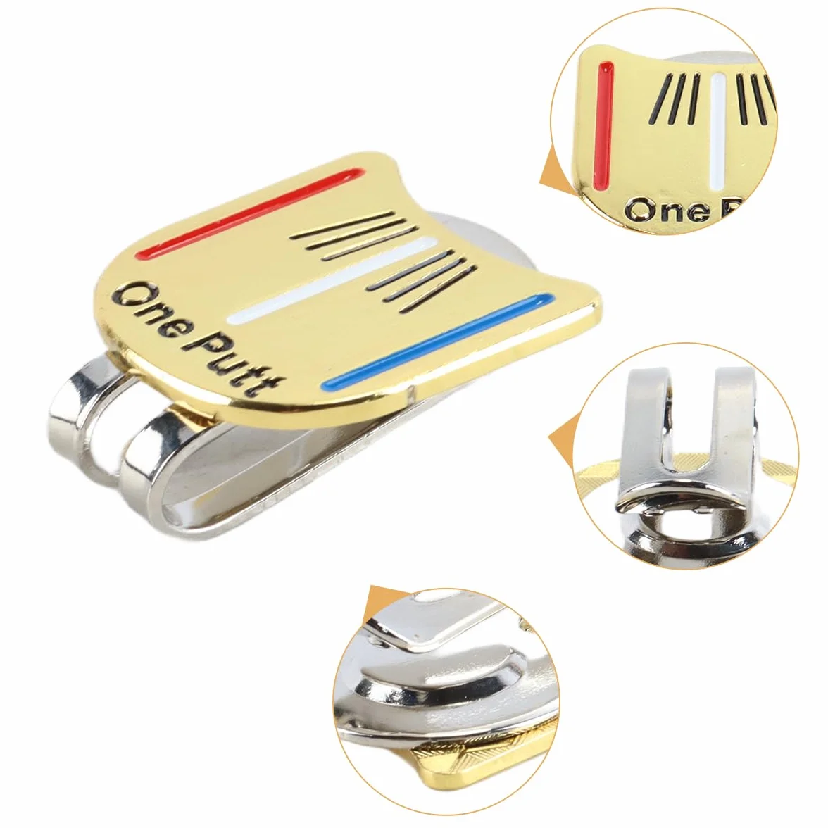 Clip Metálico Para Gorra De Golf, Herramienta De Alineación Y Puntería Para Putt, Marcador De Bola Magnético