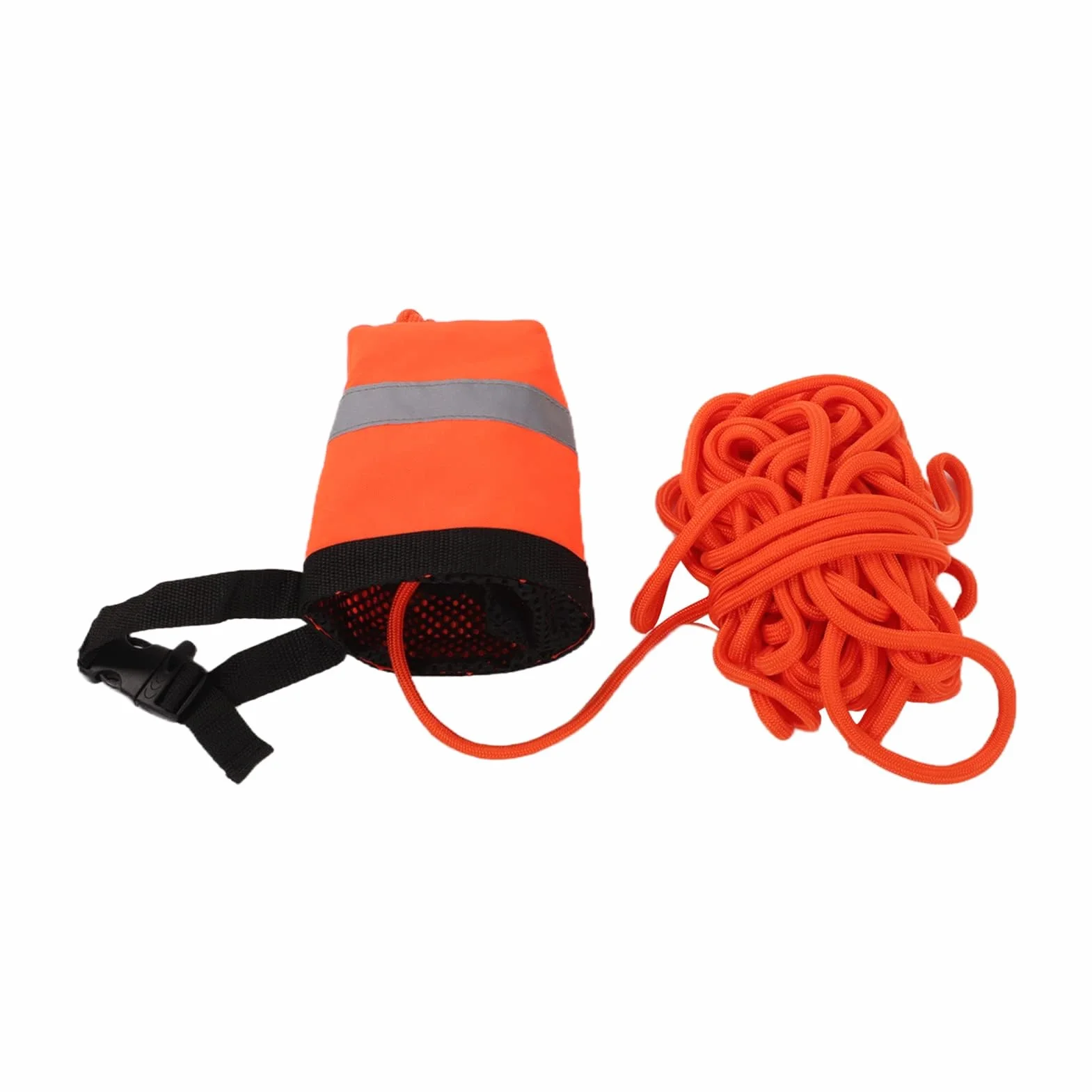 Alomejor Bolsa de Tiro de Cuerda Flotante para Deportes Acuáticos con Cuerda Arrojable Reflectante