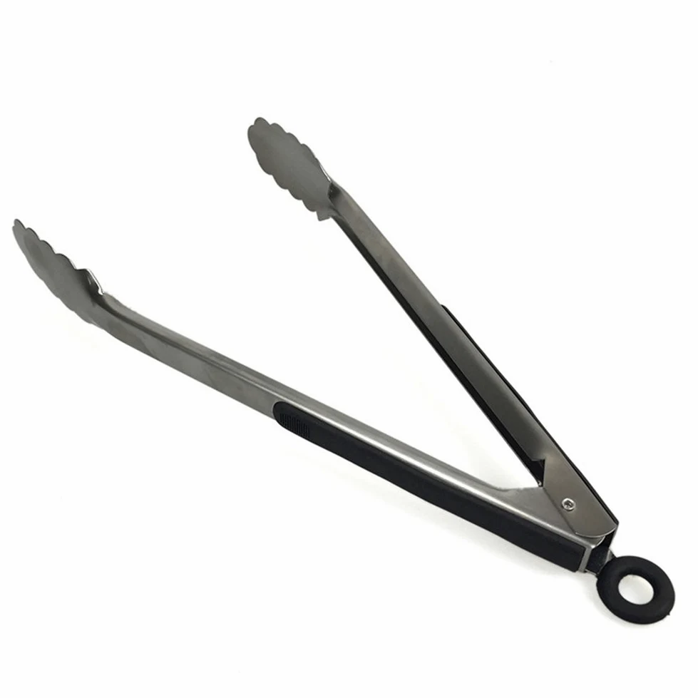 ACiyD Pinzas para Alimentos de 12 Pulgadas, Pinzas para Barbacoa de Acero Inoxidable, Utensilios para Barbacoa, bistec