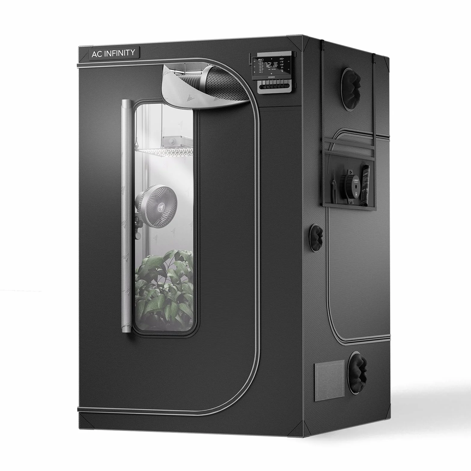 AC Infinity CLOUDLAB 866, 150x150x200cm Advance Tienda de campaña de cultivo más gruesa de 2,5cm con lienzo de mylar de diamante 2000D de mayor densidad soporte de controlador para cultivo hidropónico