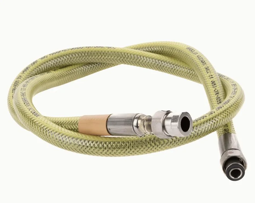 TUBO 1500mm GAS BUTANO TETINA A 1/2H INOXIDABLE PARA BOMBONAS BUTANO LATIGUILLO FLEXIBLE