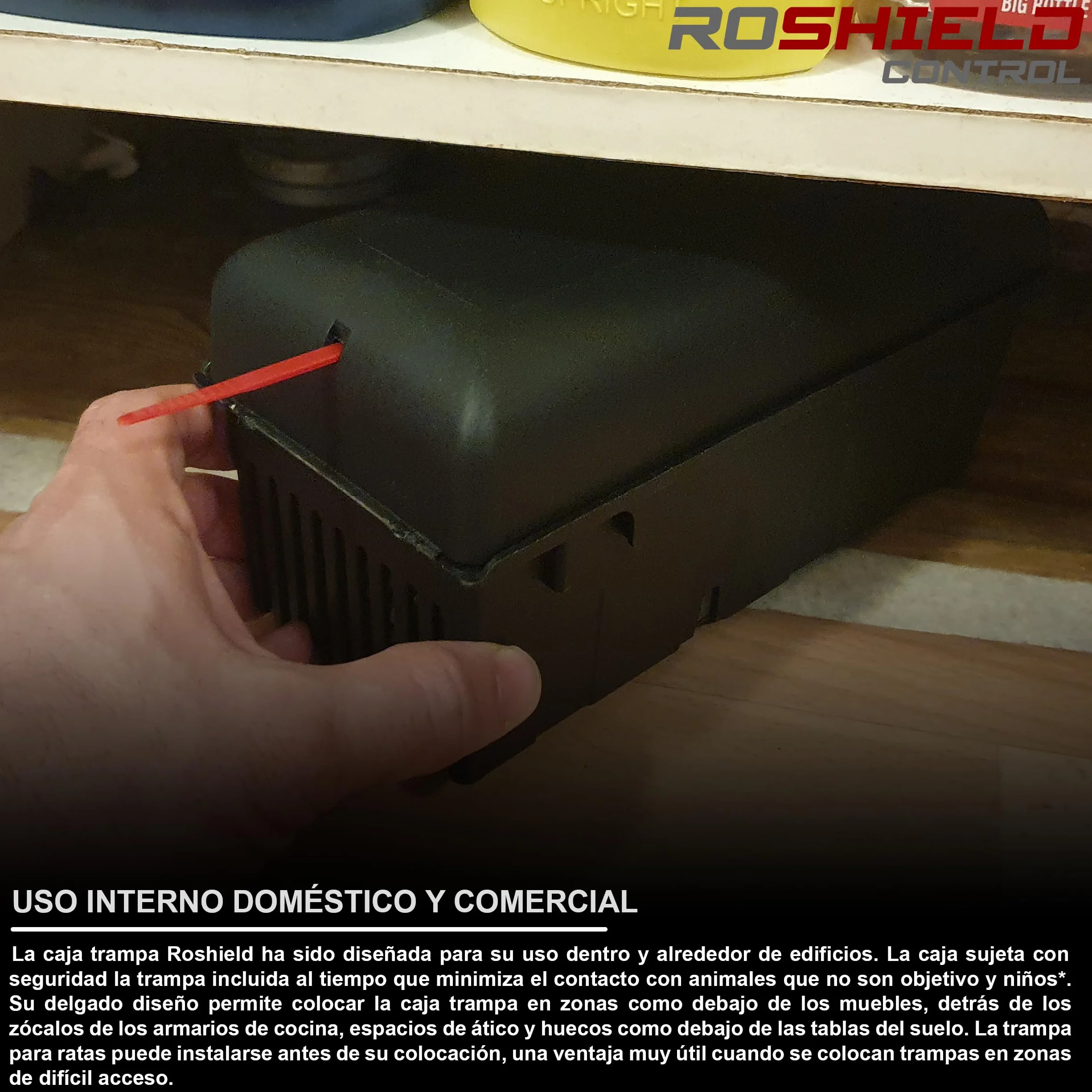 ROSHIELD 2X Trampa para Ratas Caja Matadora - Caja de Seguridad Fácil de Colocar para Hogar, Cobertizo y Garaje Control y Tratamiento (Calidad Profesional, Paquete de 2)