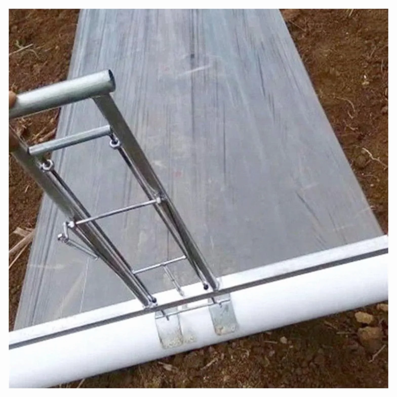 Herramienta manual agrícola de acolchado de vinilo/herramientas de cultivo de jardín con funda de revestimiento de plástico(0.6 to 0.8M)