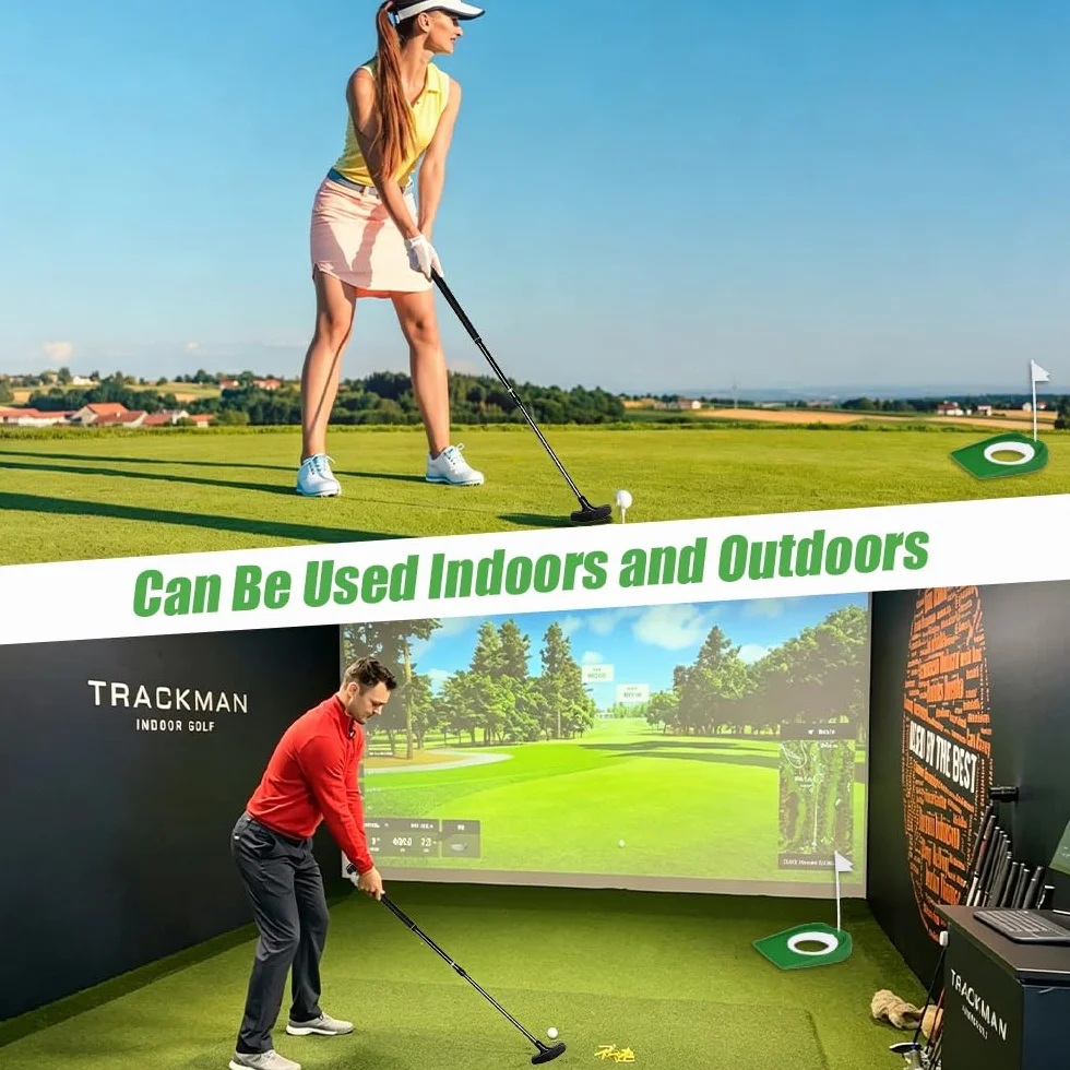 Putter de golf ajustable ambidiestro para zurdos y diestros, mini golf para hogar, exterior e interior
