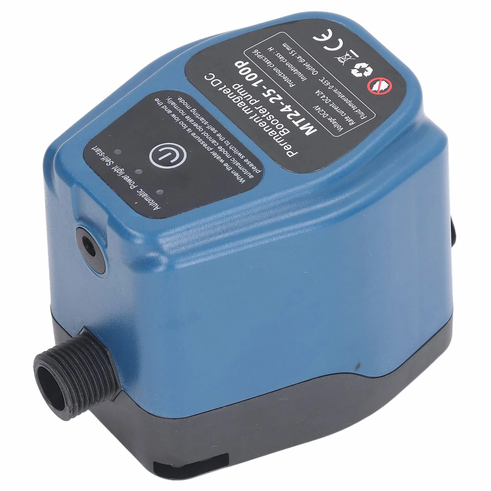 Bomba Elevadora de Presión de Agua Inteligente 100W 24V 25L IP56 con Arranque y Parada Automáticos, de Presión para Ducha con Enchufe