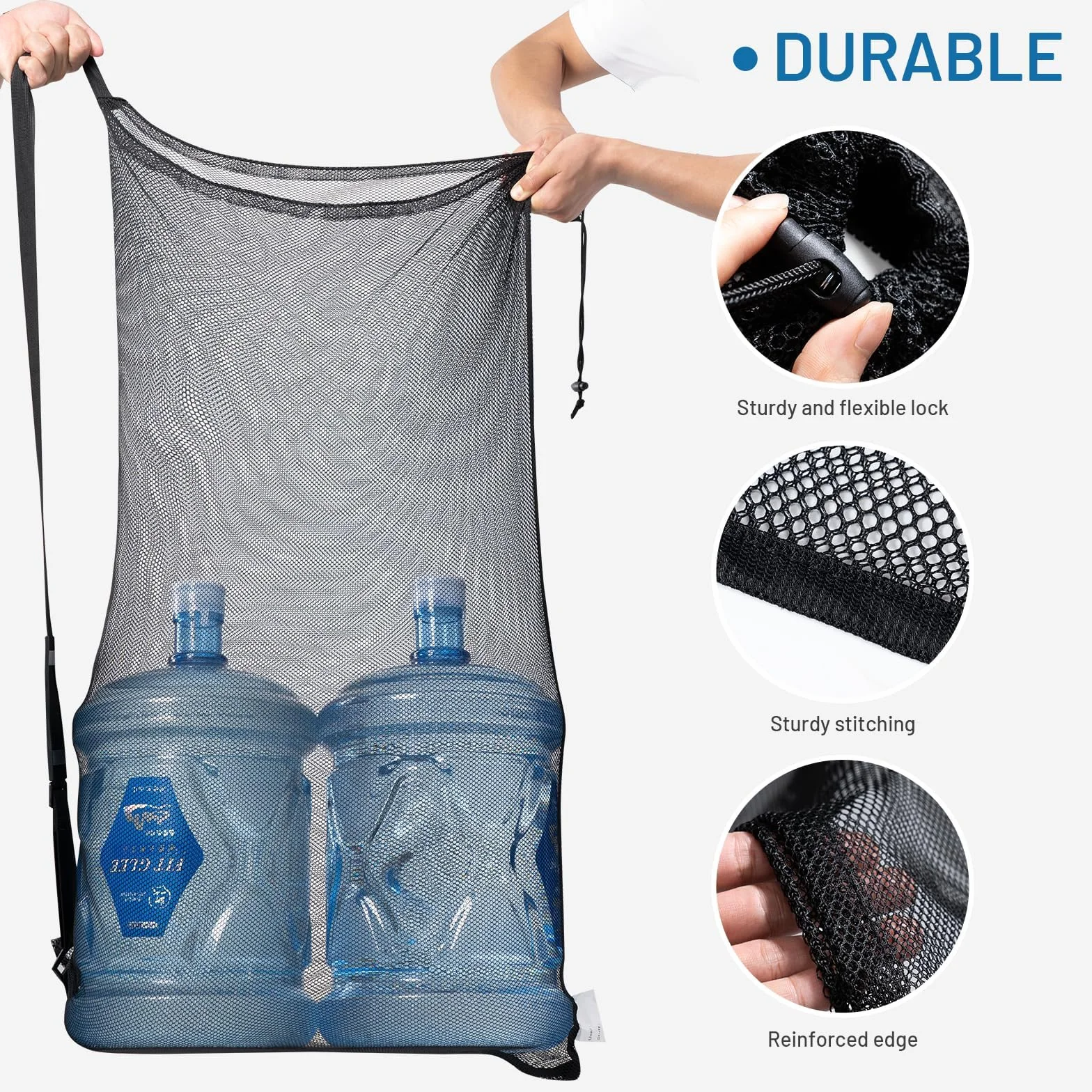 DoGeek Bolsa de Viaje de Malla Impermeable Grande para Deporte Baloncesto Voleibol Fútbol