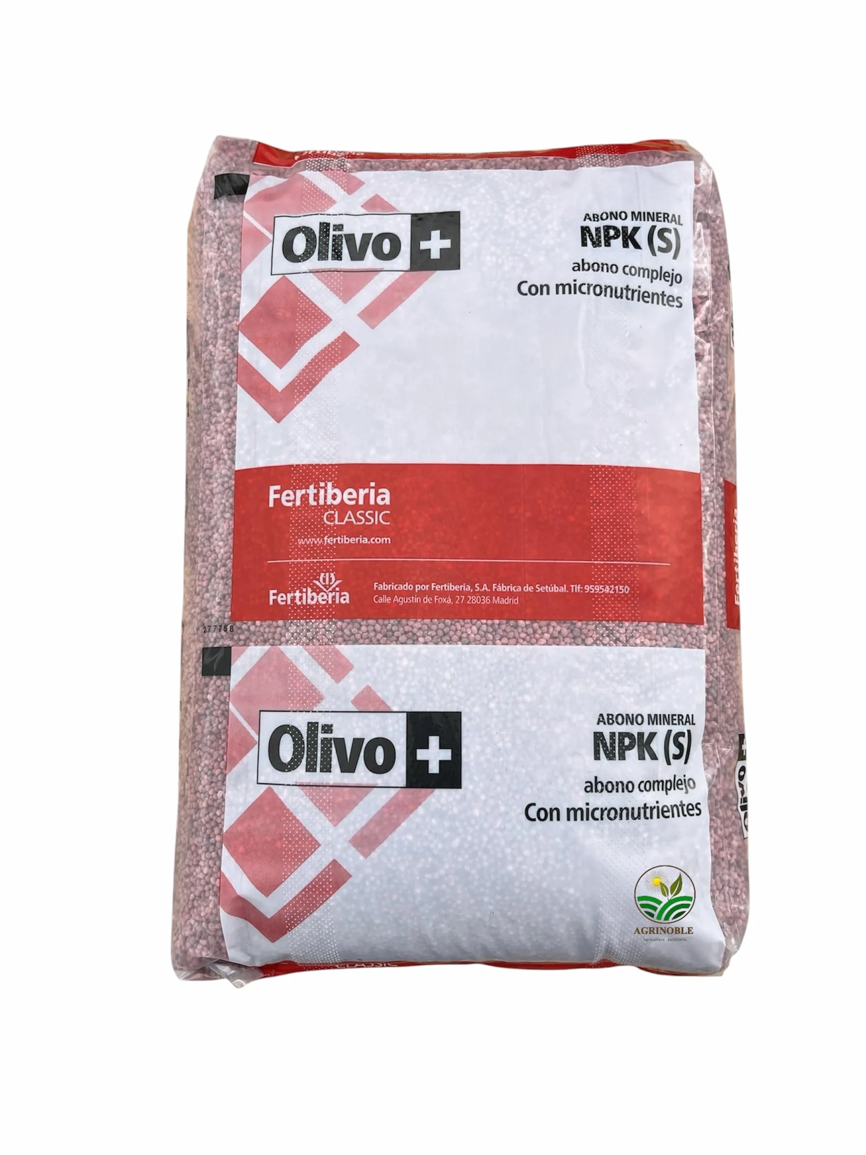 Abono especial olivo 17-8-10(25) con lignosulfonato y carbolita. 25kg-Fertiberia
