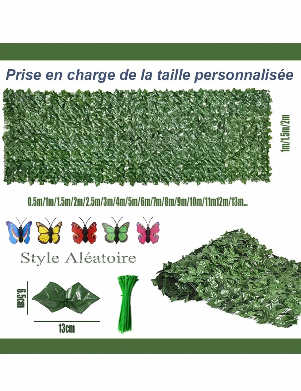 Seto Artificial Hiedra Artificial Ocultacion Jardin,Seto Artificial Exterior, Setos Artificiales Valla para Jardin Celosia Verde PVC Cerramientos Jardin(Size:1.5x13m/4.92x42.65ft)