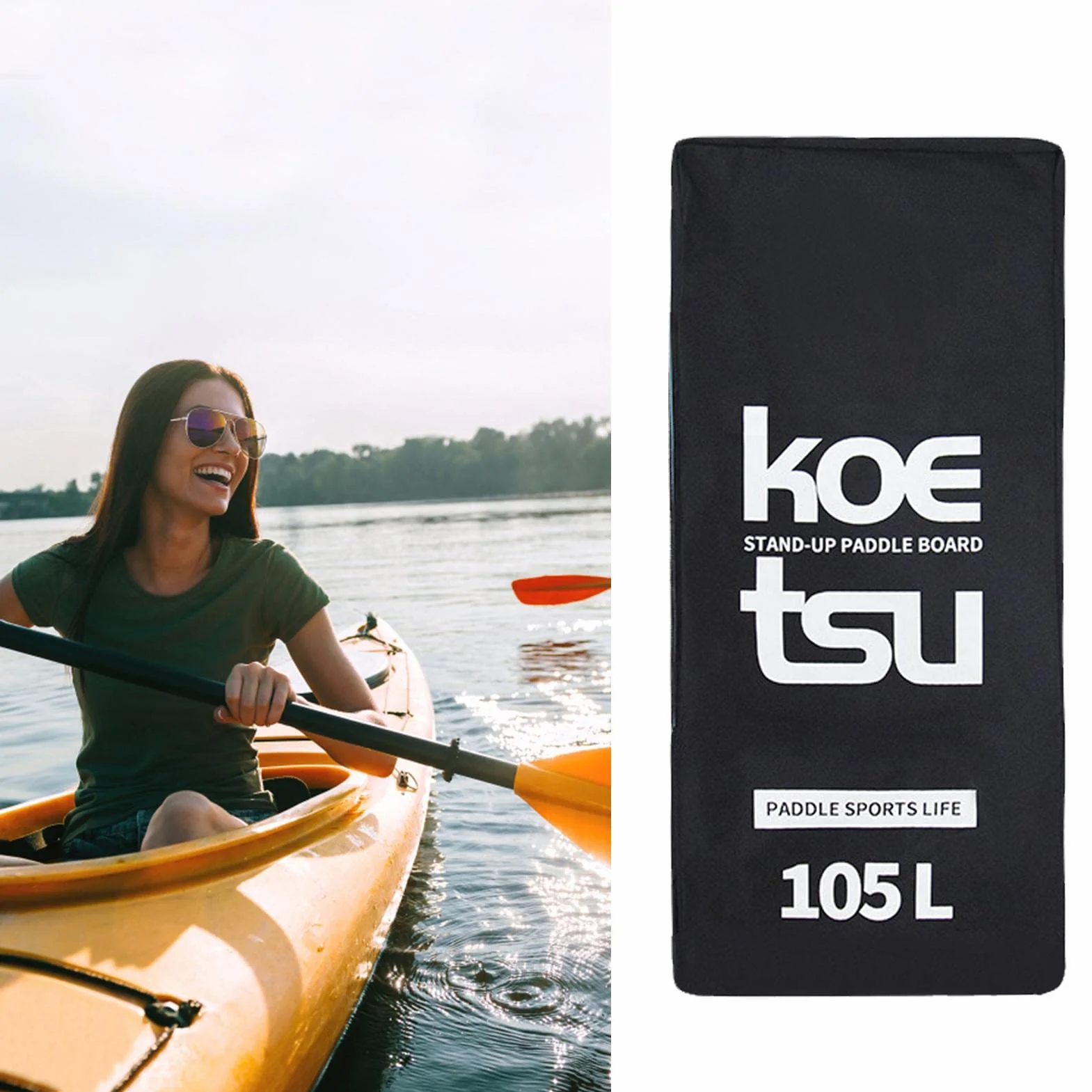 Funda Acolchada Espuma 105L para Tabla Paddle Surf - Bolsa Transporte Exterior