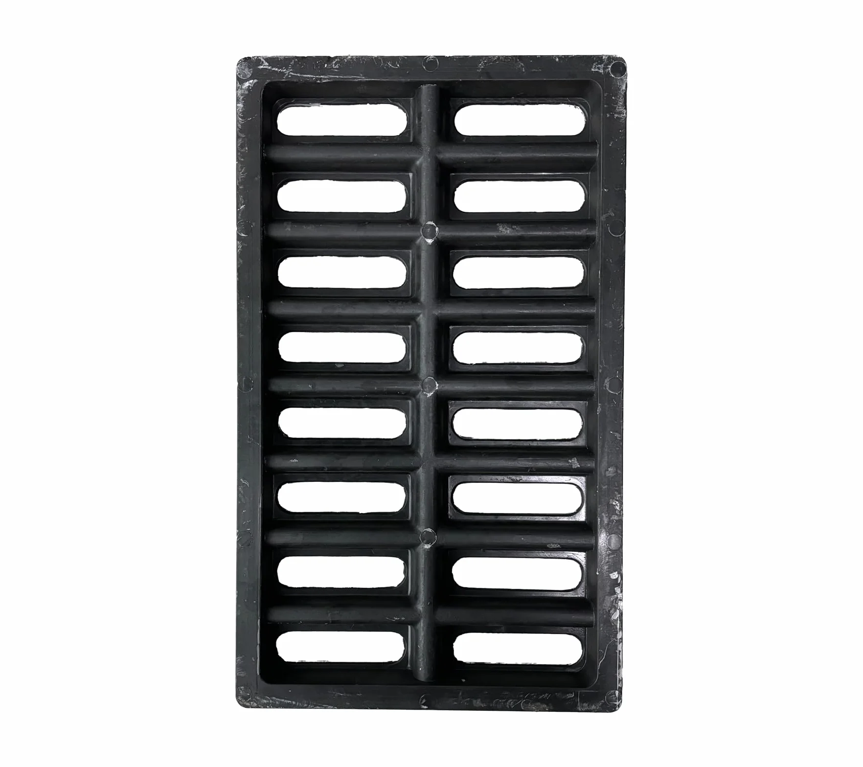 Rejilla de drenaje para zanjas, 500 x 300 mm, de hierro dúctil, resistente, rectangular, rejilla de drenaje de metal, para entradas, jardines, eliminación de aguas residuales, senderos