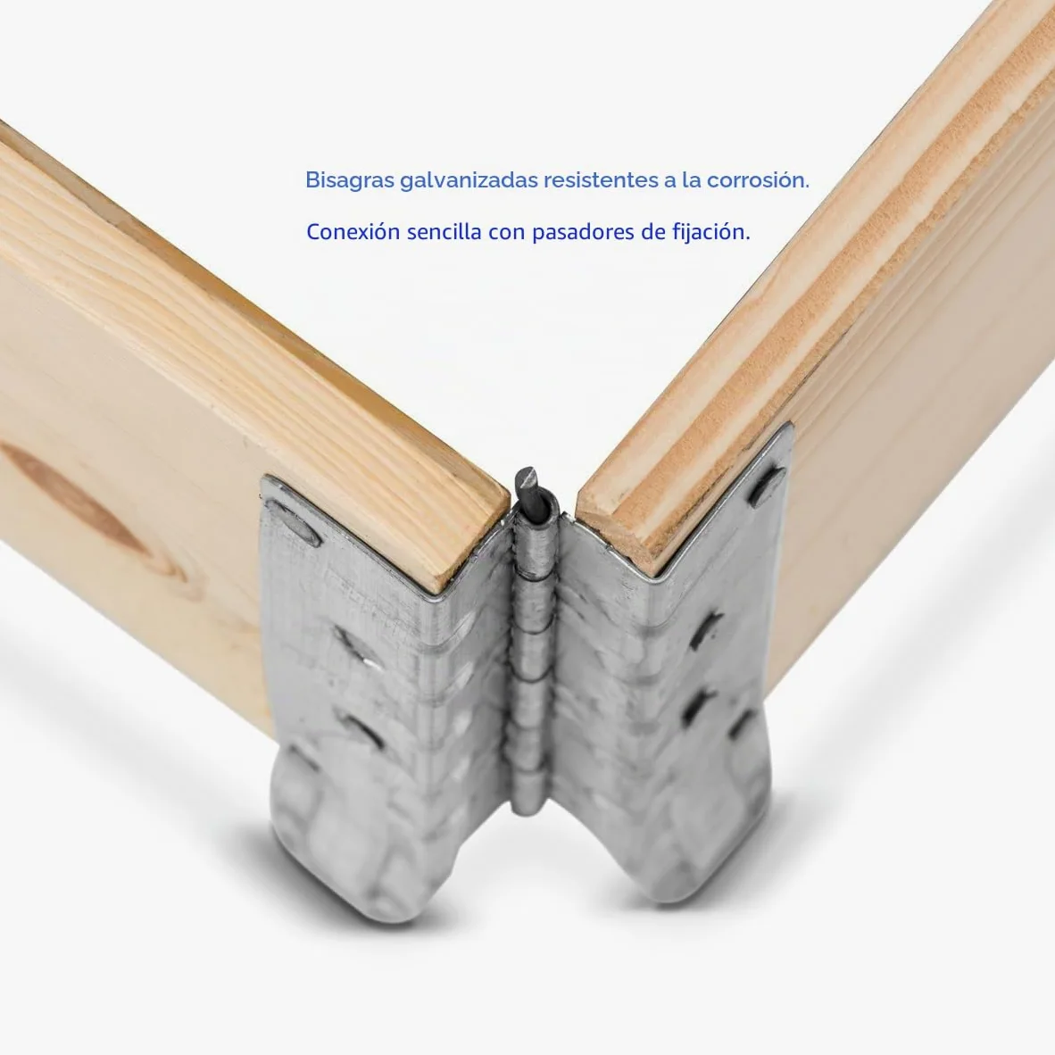 Bancal alto Gardivo 120 x 80 x 20 cm – 3 piezas de madera – Marco de palé de madera, cercado de jardín, apilable, enchufable