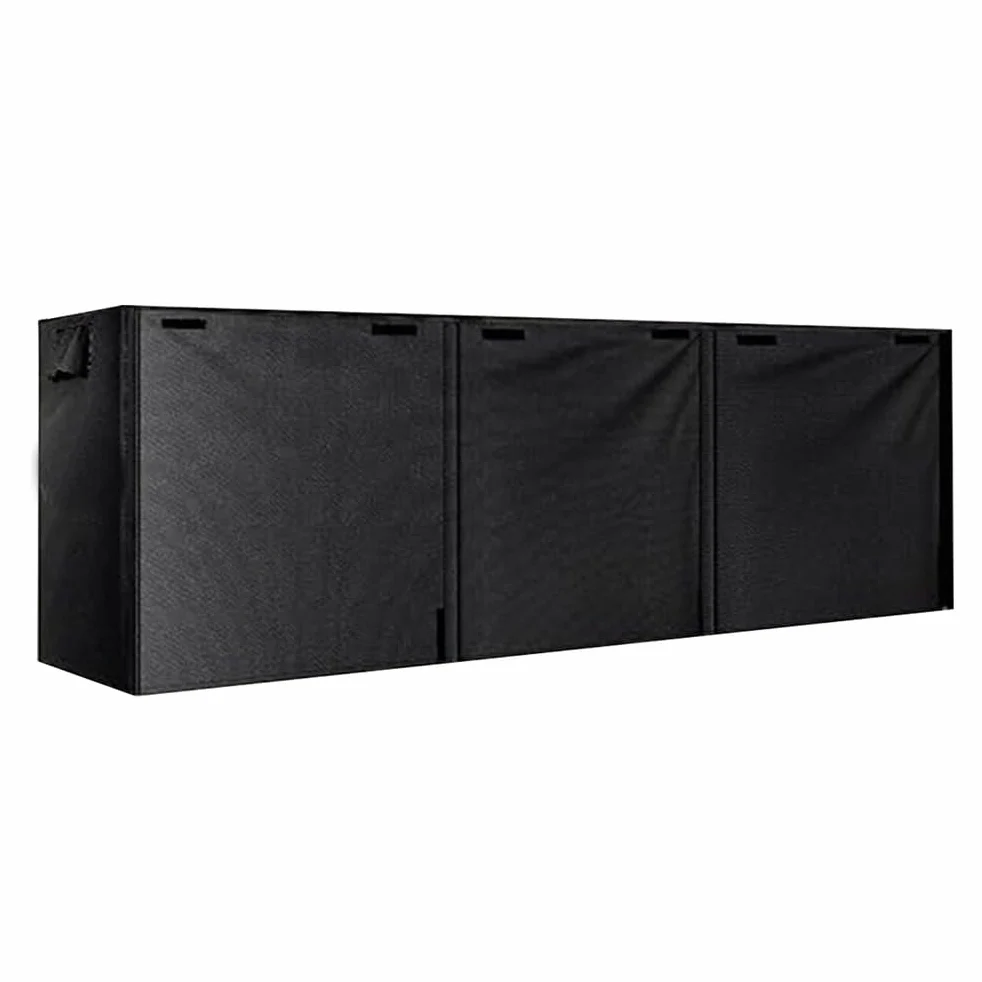 Funda impermeable para estante de leña, funda resistente para estante de madera de almacenamiento exterior Oxford 600D, estante de leña no incluido,Negro,366cm