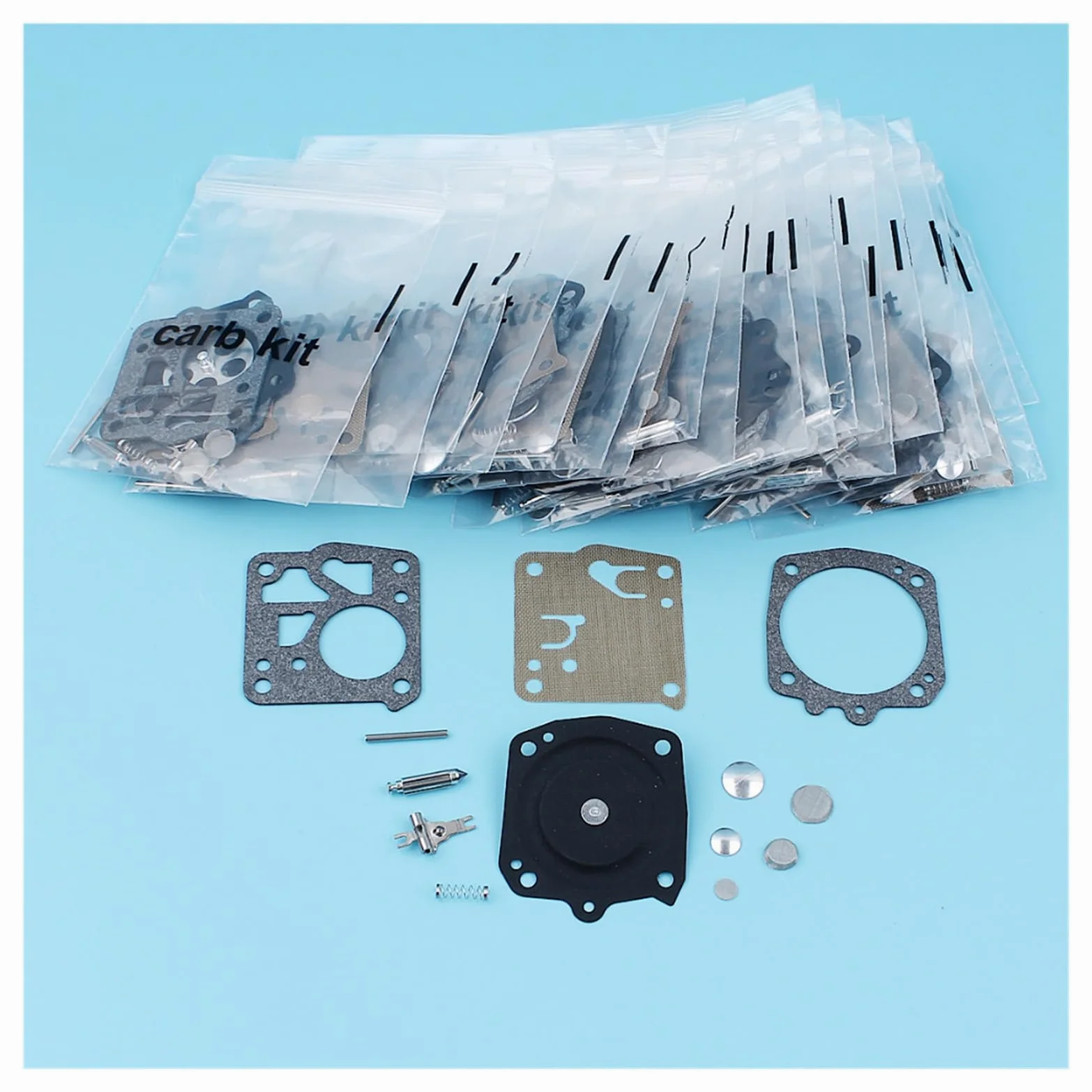 Kit de reparación diafragma carburador 20 piezas for Husqvarna 61 66 266 268 272 281 for motosierra Jonsered 625 630 670 for Tillotson RK-23HS
