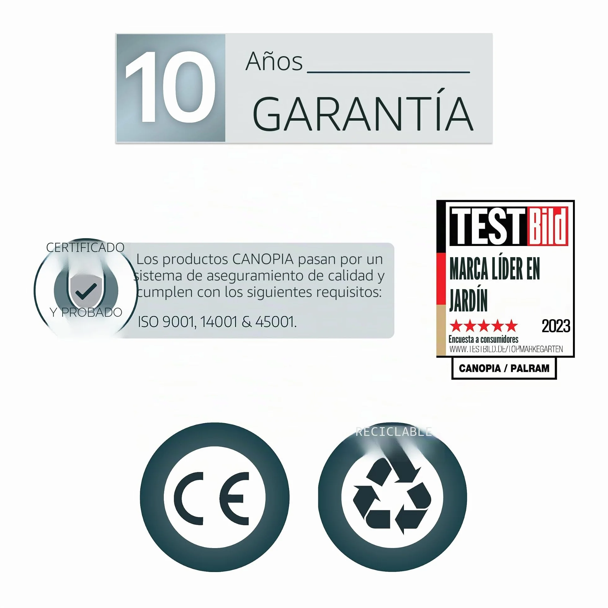 Canopia by Palram Carport Arizona 5000 en policarbonato, Aluminio Robusto e Inoxidable Que Protege el Coche de la luz Solar
