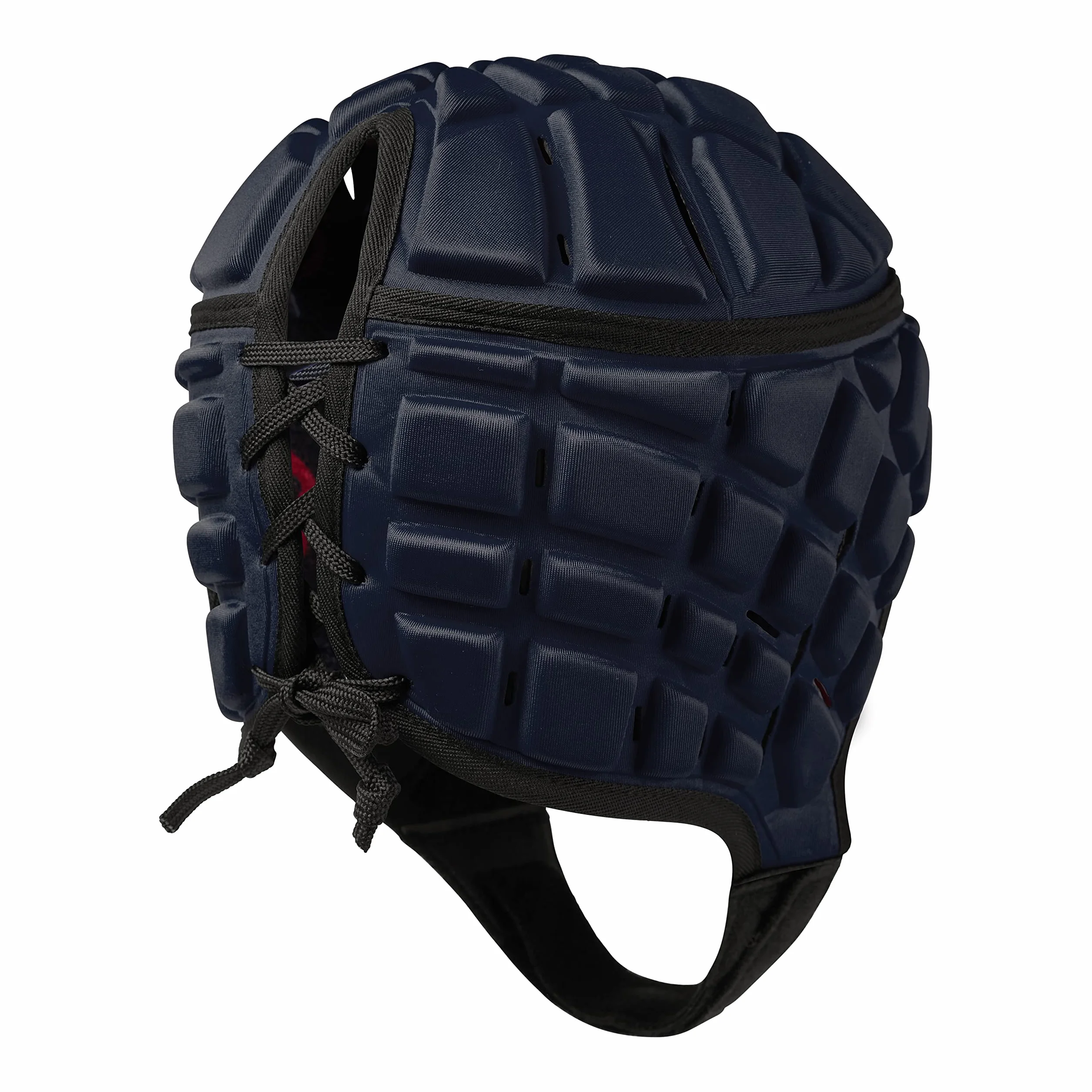 Canterbury Protector de cabeza Raze Rugby Gorra Scrum cobertura completa Correa de barbilla borde suave Agujeros ventilación acolchado