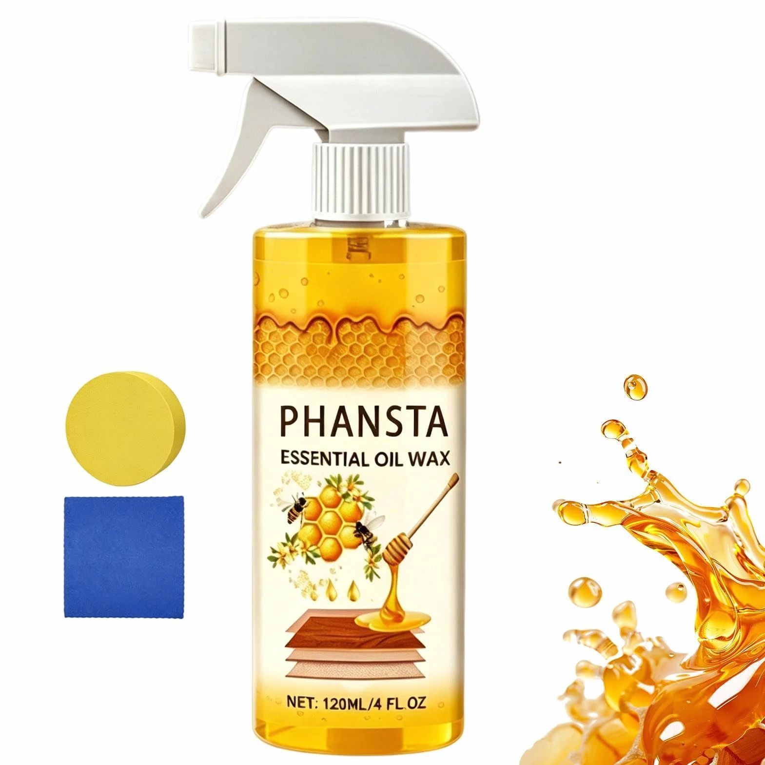 Pulidor De Madera Con De Abejas - Spray Natural Para El Cuidado De Muebles, Limpiador No Graso De 120 Ml, Restaurador De Brillo | Protección De Madera Para El Uso En Hogar Del Mant